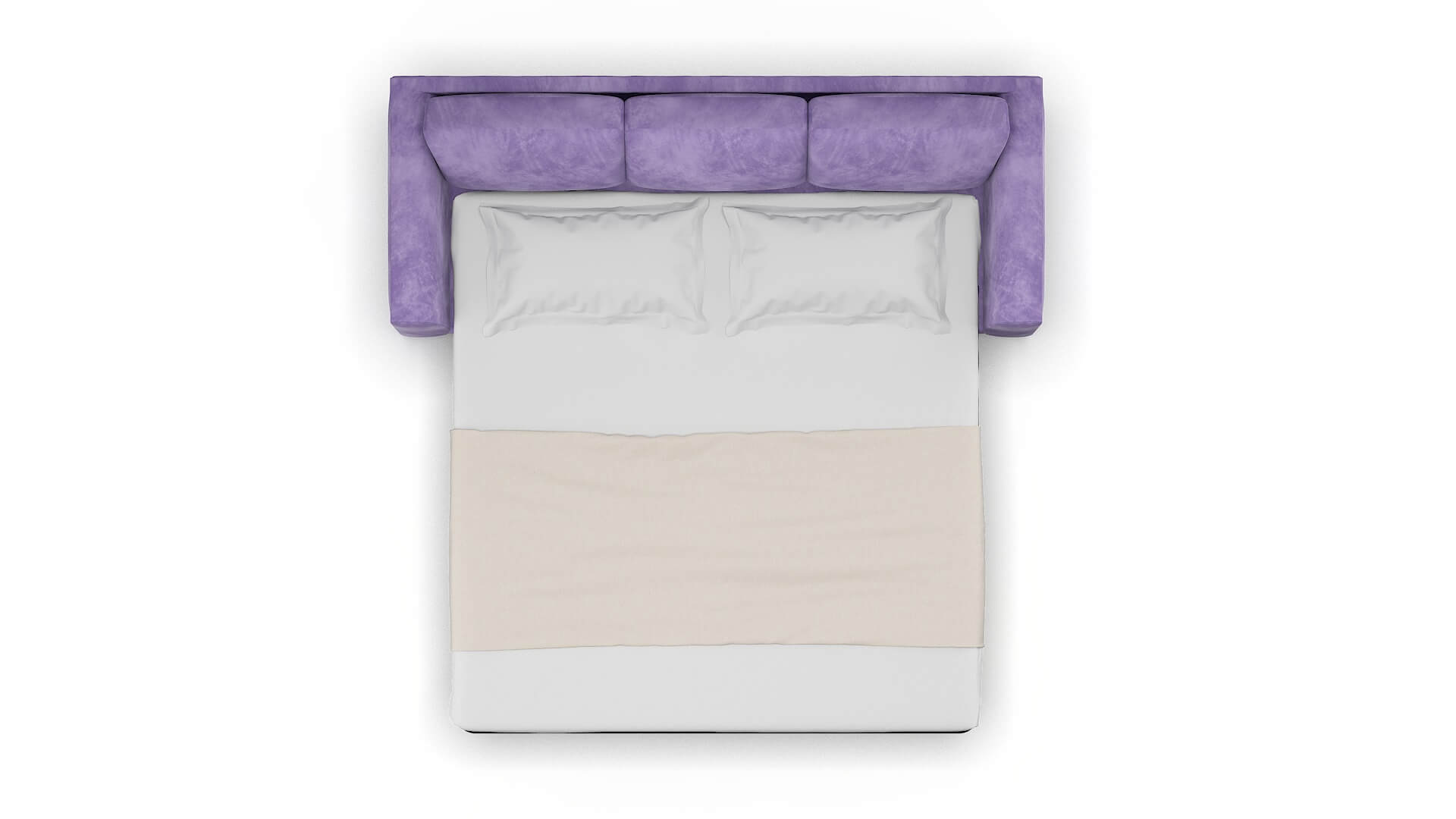 Paris Royale Lavender Sofa Sleeper Espresso legs 3