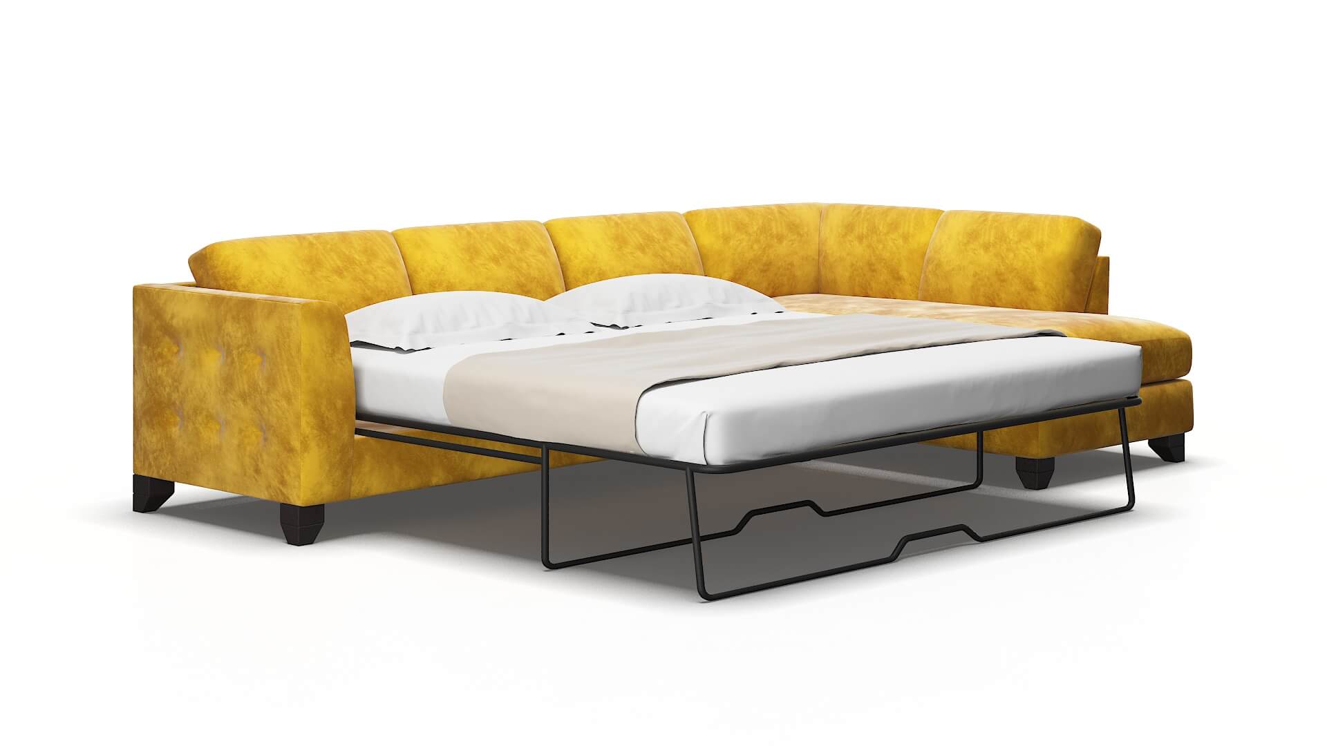 Paris Royale marigold Panel sleeper Espresso Legs  2