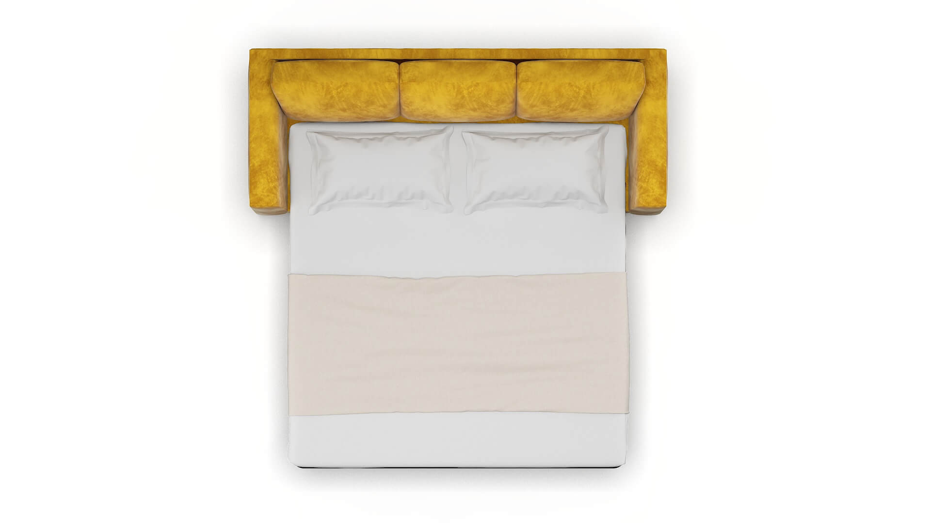 Paris Royale Marigold Sofa Sleeper Espresso legs 3