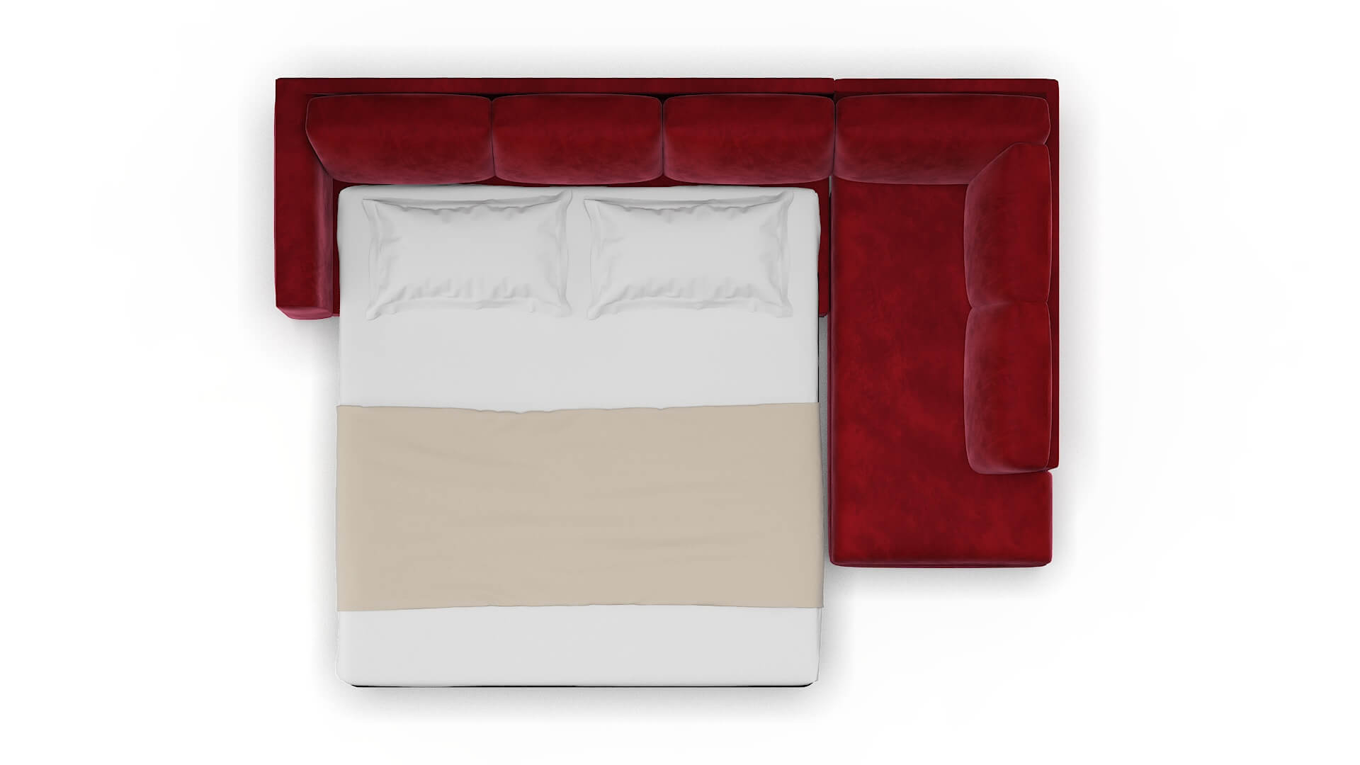 Paris Royale Ruby Panel Sleeper Espresso legs 3