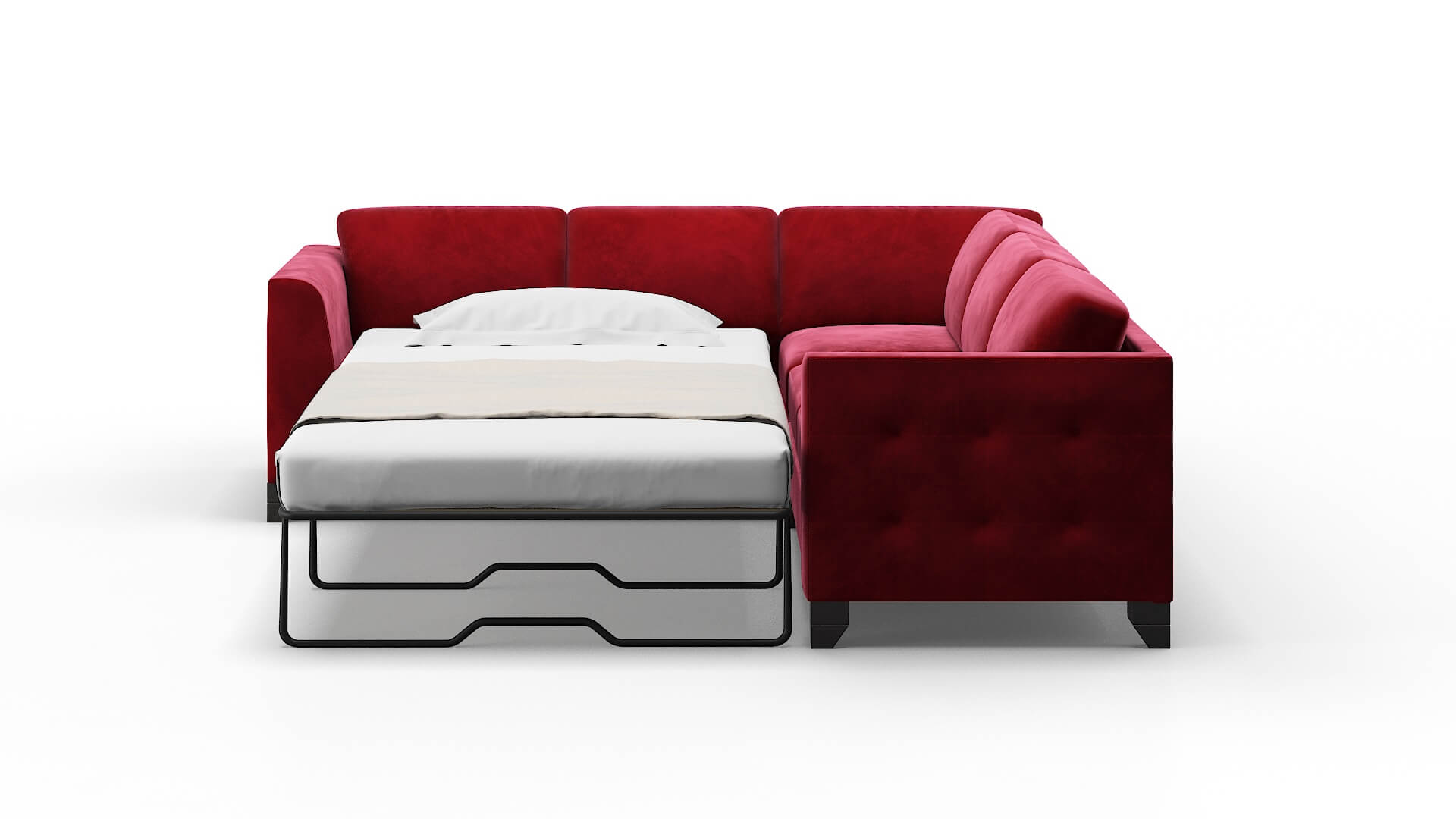 Paris Royale Ruby Sectional Sleeper Espresso legs 1