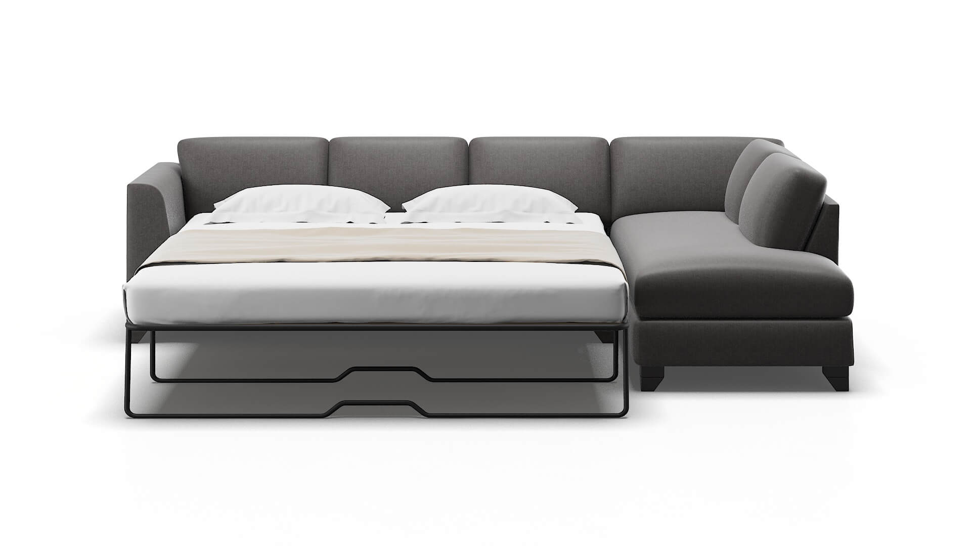 Paris Sasha Grey Panel Sleeper Espresso legs 1