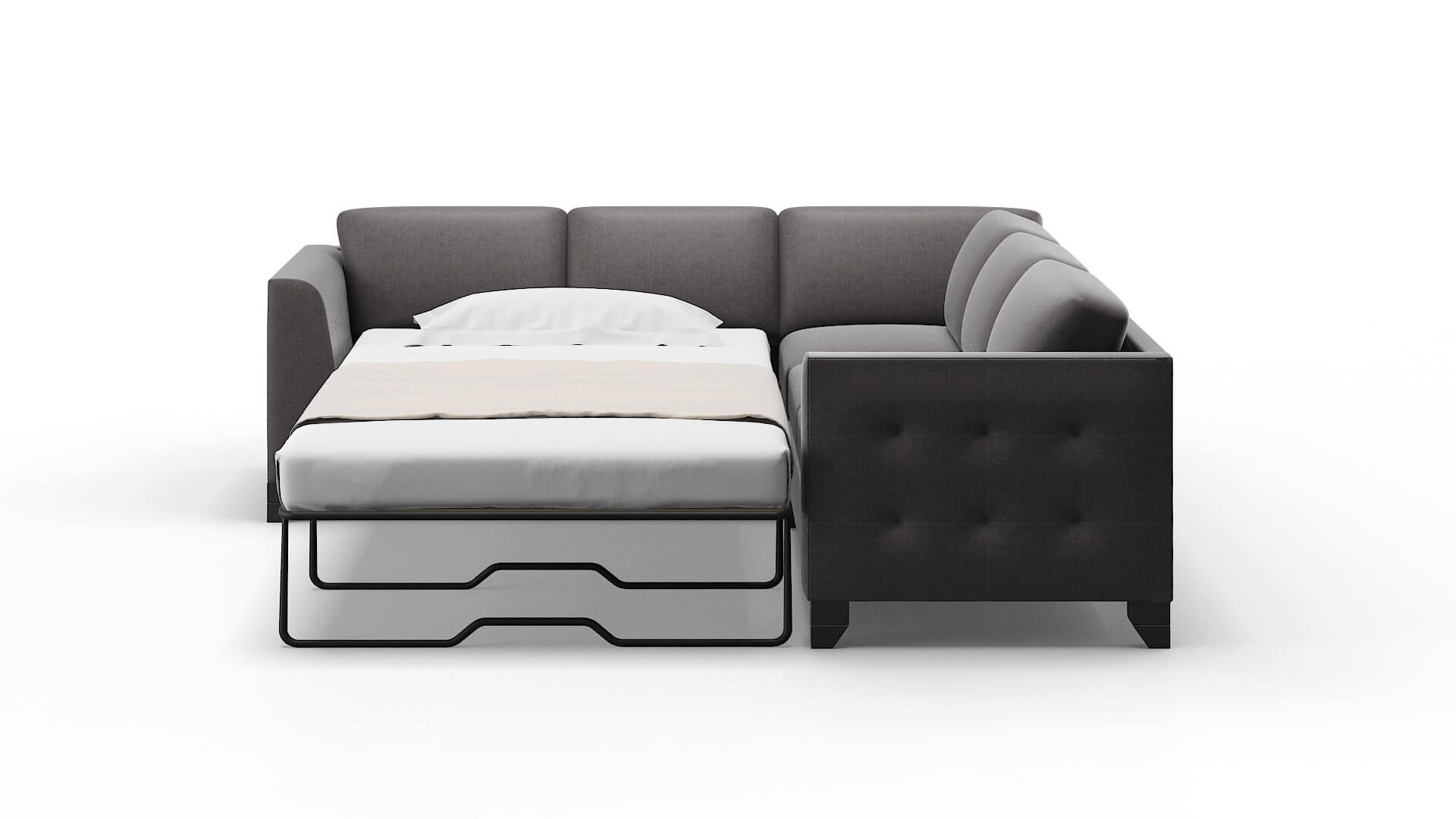 Paris Sasha Grey Sectional Sleeper Espresso legs 1