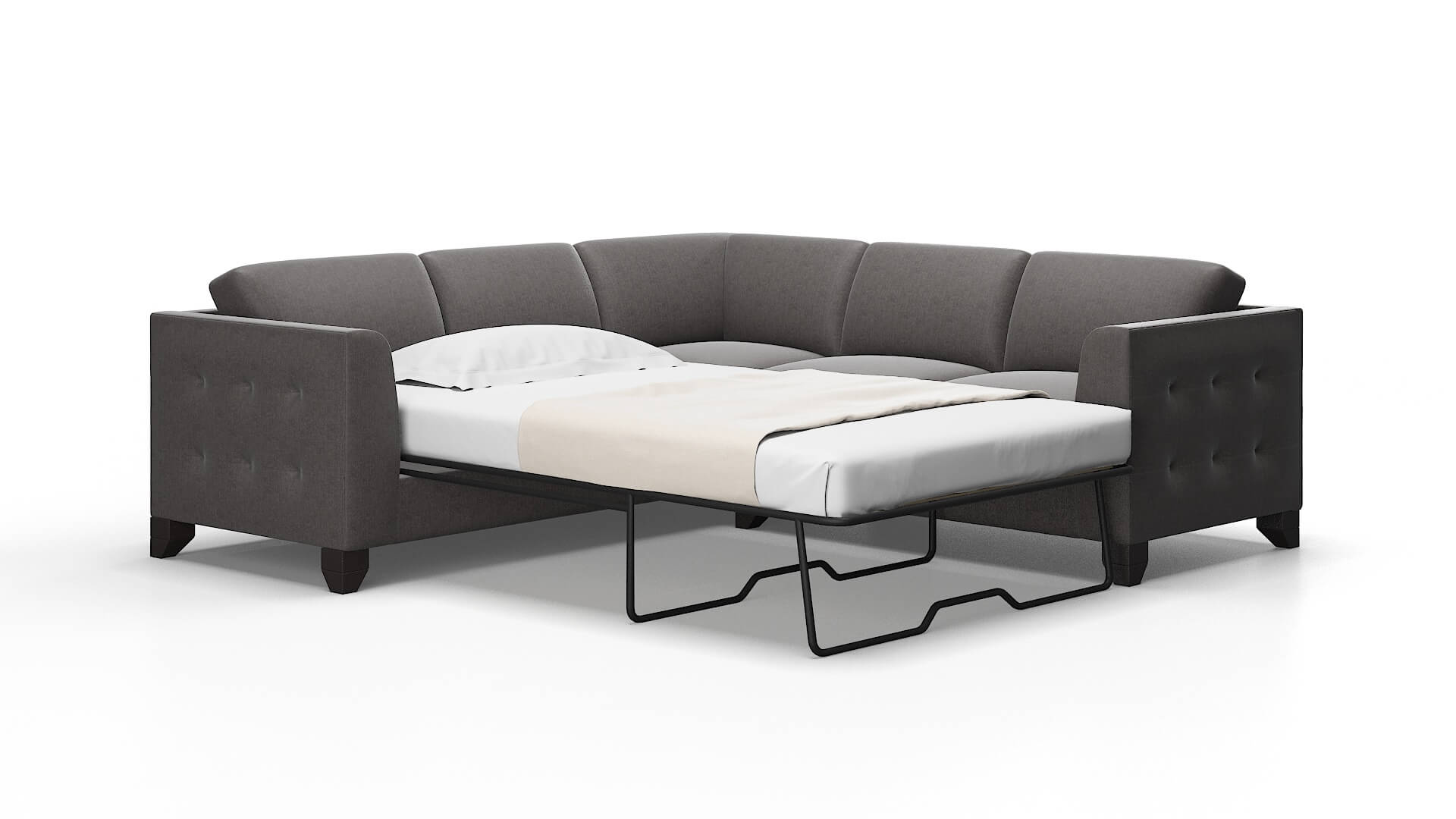 Paris Sasha Grey Sectional Sleeper Espresso legs 2