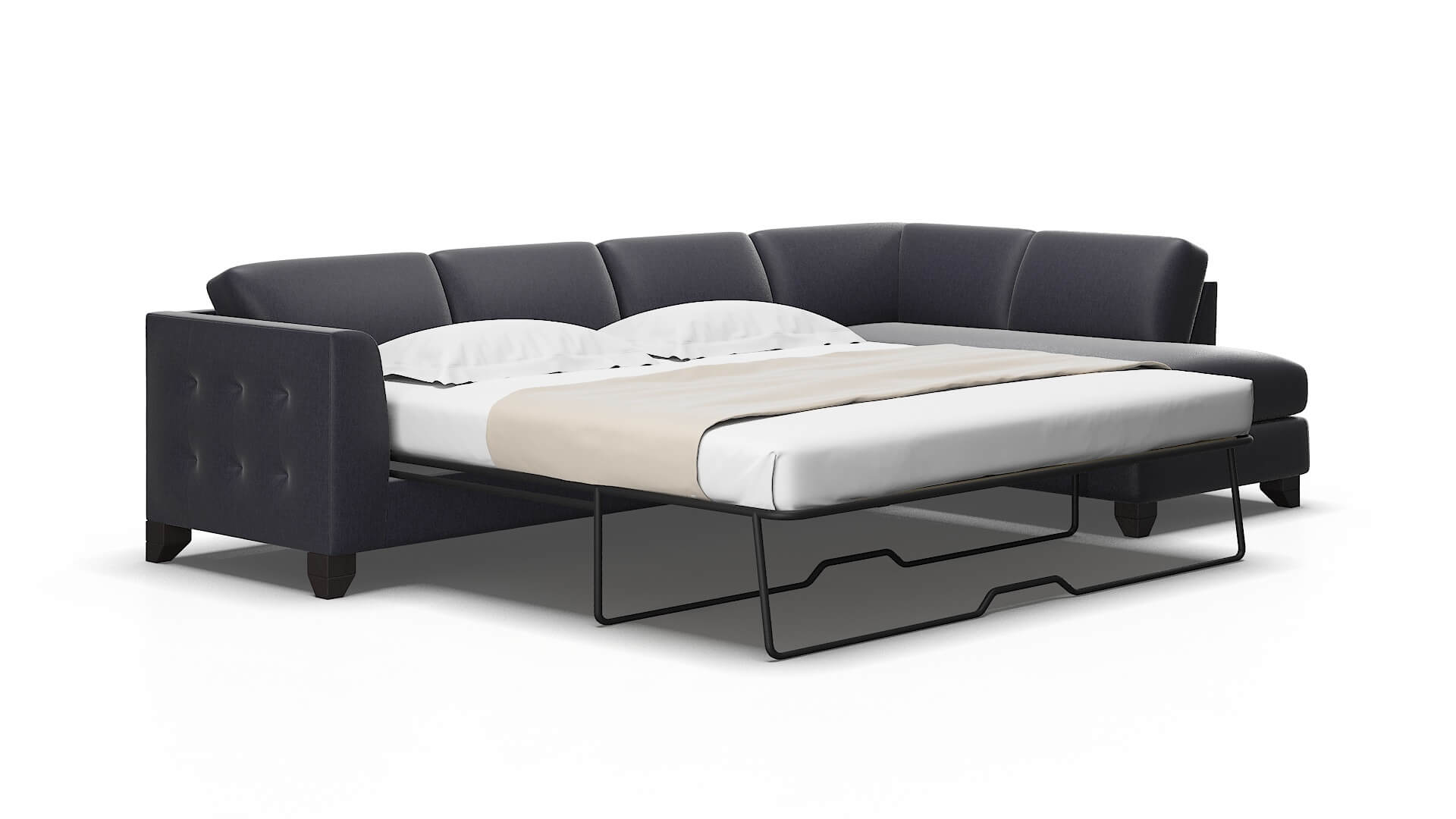 Paris Sasha Navy Panel Sleeper Espresso legs 2