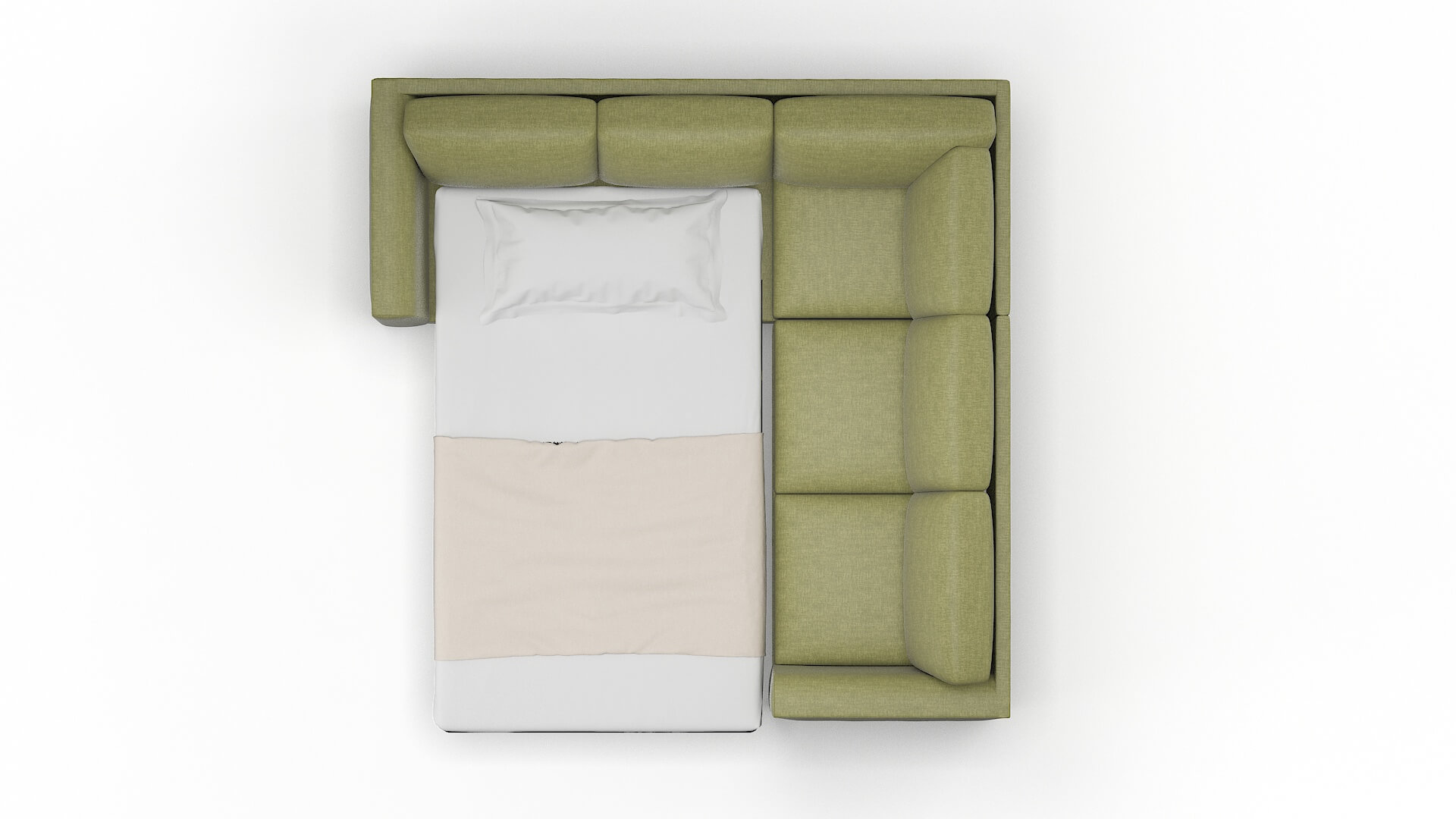 Paris Simplex Sour_apple Sectional Sleeper Espresso legs 3