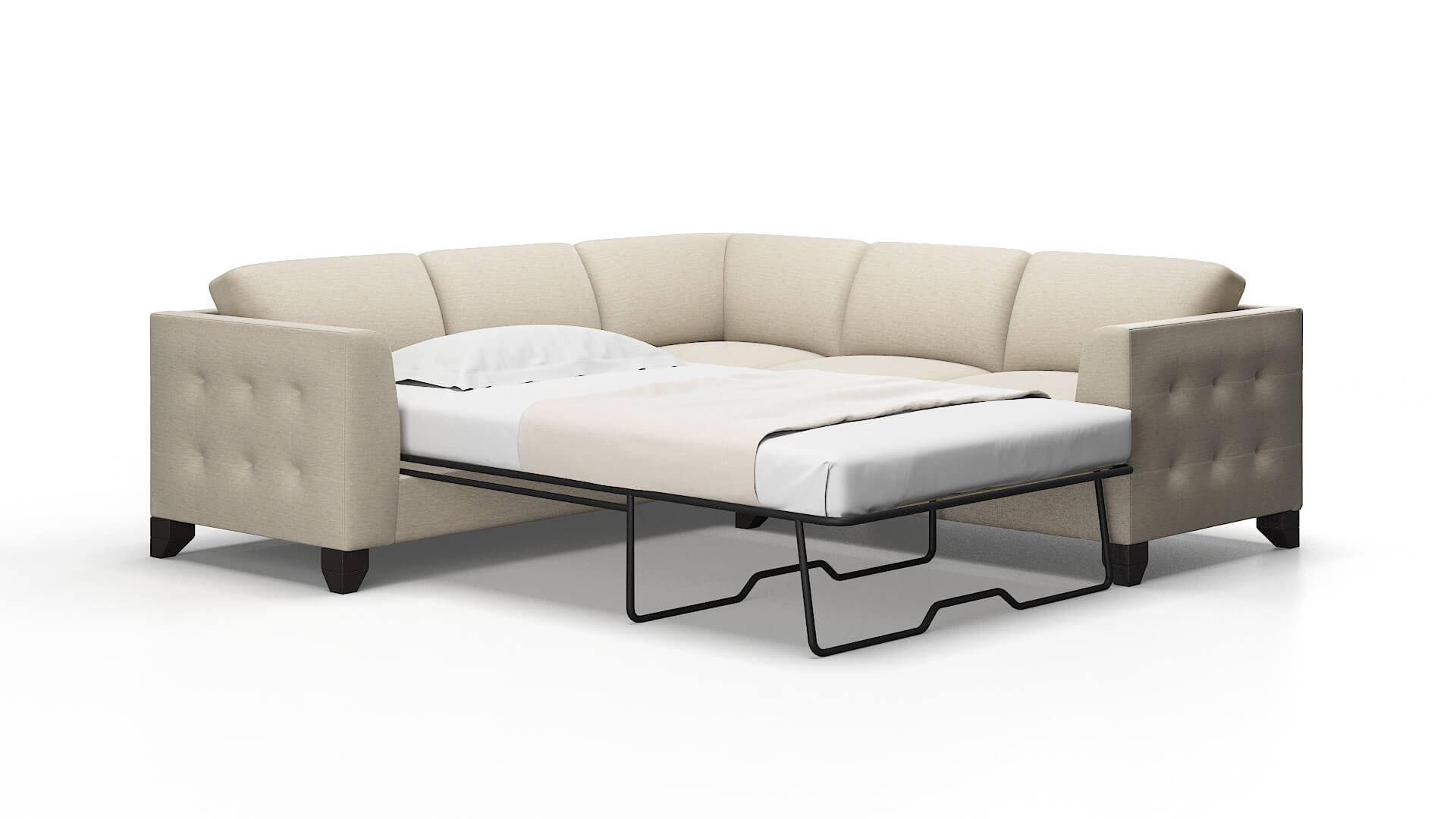Paris Sosoftness 72 Sectional sleeper Espresso Legs  2