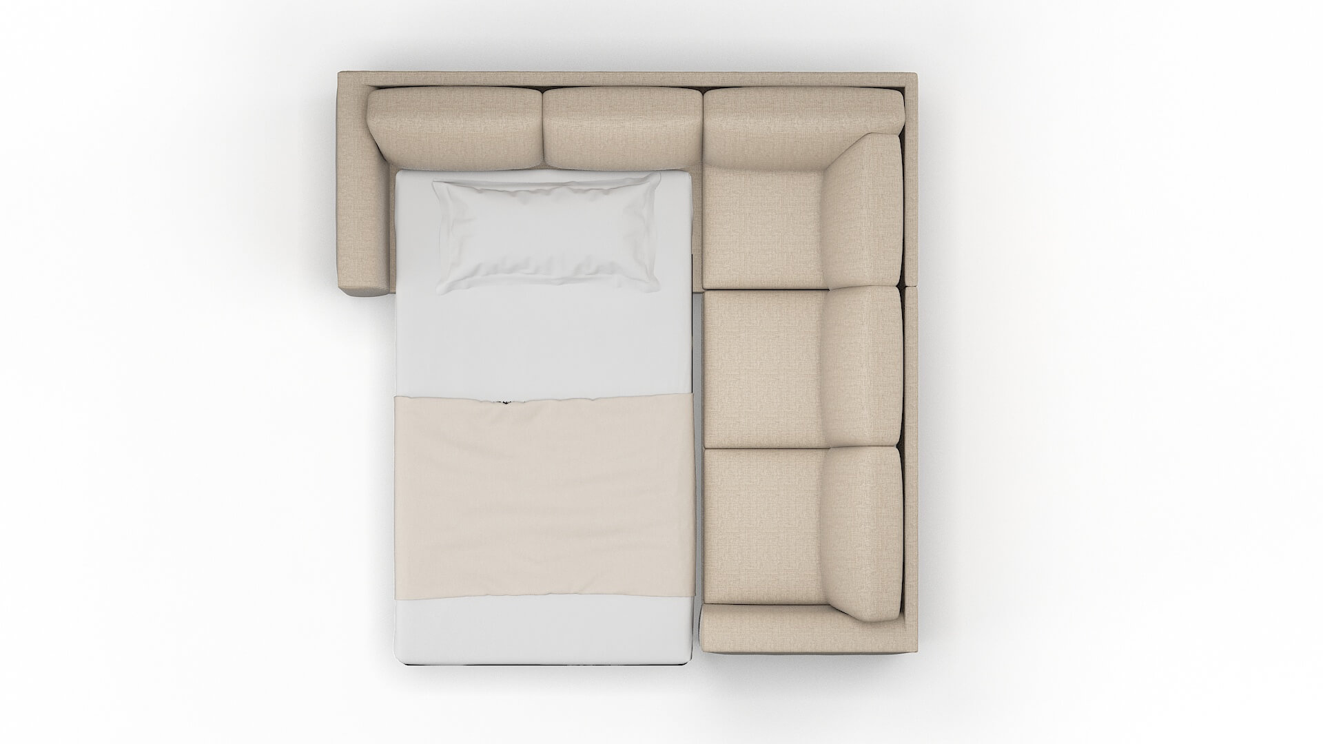 Paris Sosoftness 74 Sectional Sleeper Espresso legs 3