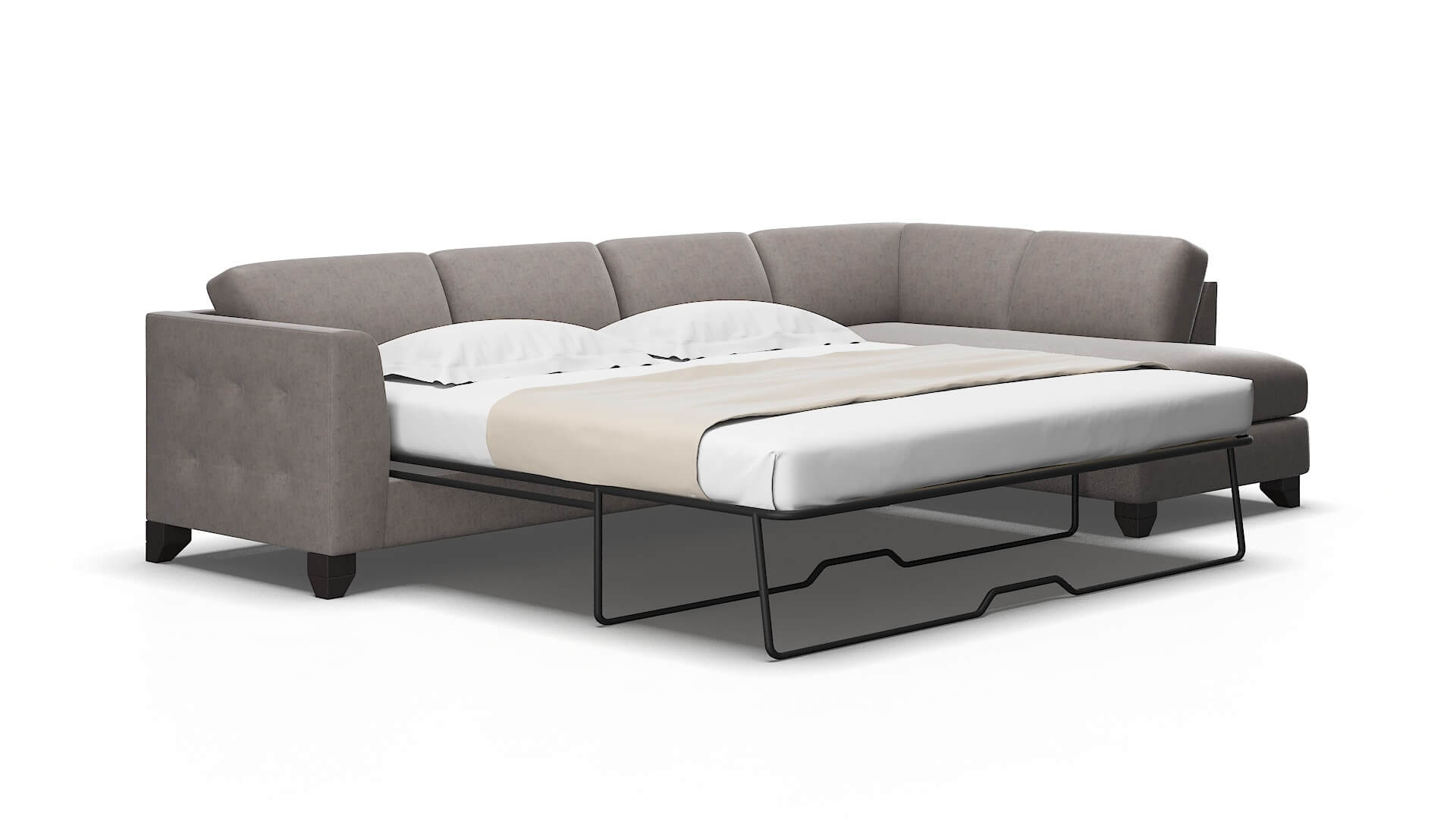 Paris Suave slate Panel sleeper Espresso Legs  2