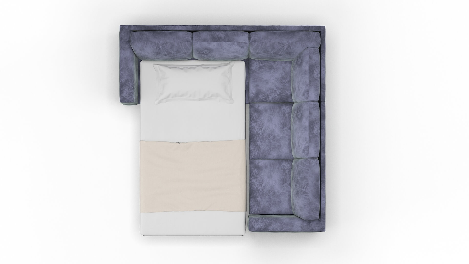 Paris Terrain Dusk Sectional Sleeper Espresso legs 3