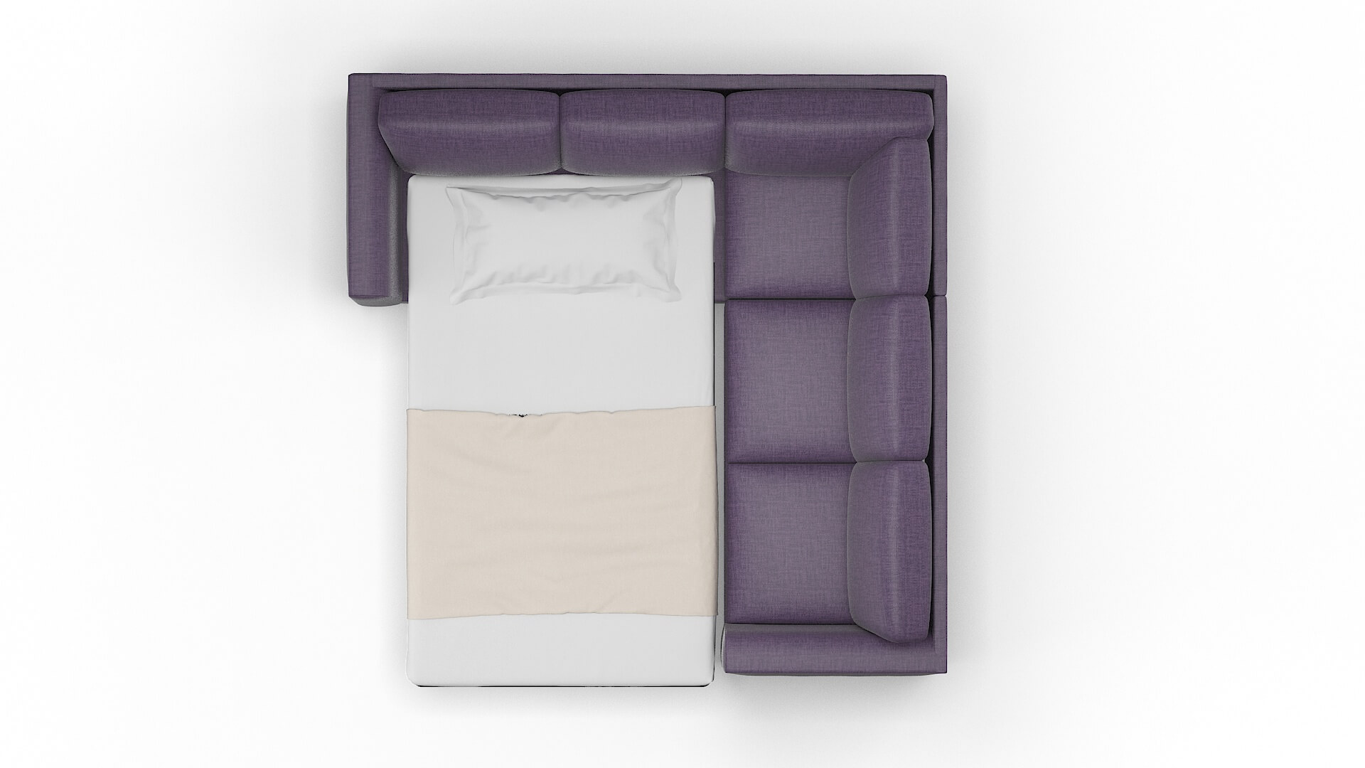 Paris Tess Blackberry Sectional Sleeper Espresso legs 3