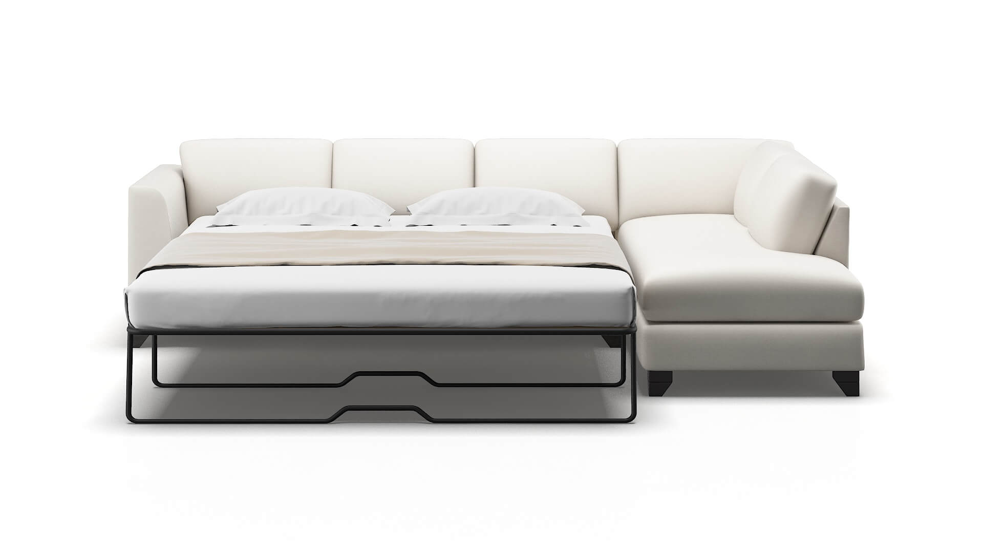 Paris Venice Eggshell Panel Sleeper Espresso legs 1