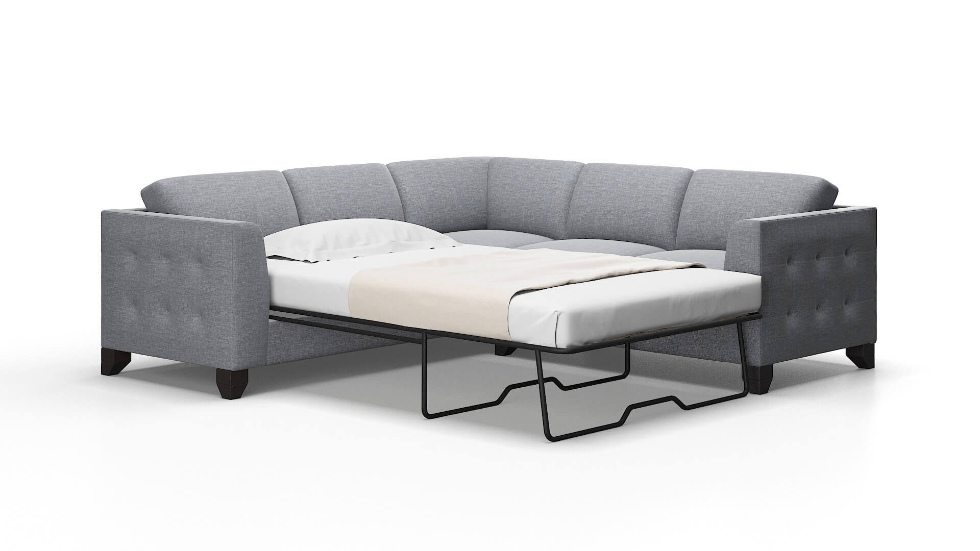 Paris Venus mist Sectional sleeper Espresso Legs  2