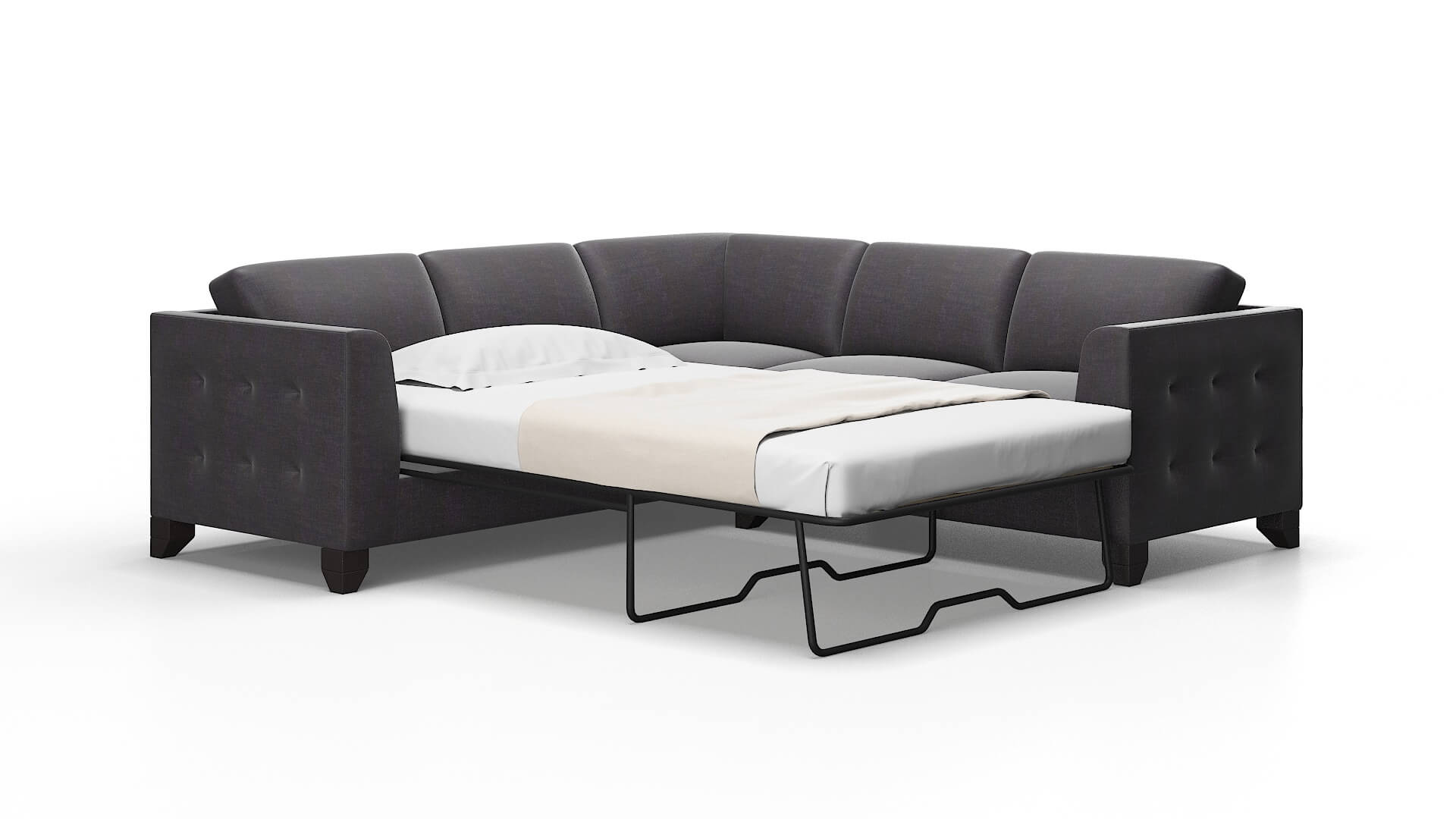 Paris Venus onyx Sectional sleeper Espresso Legs  2