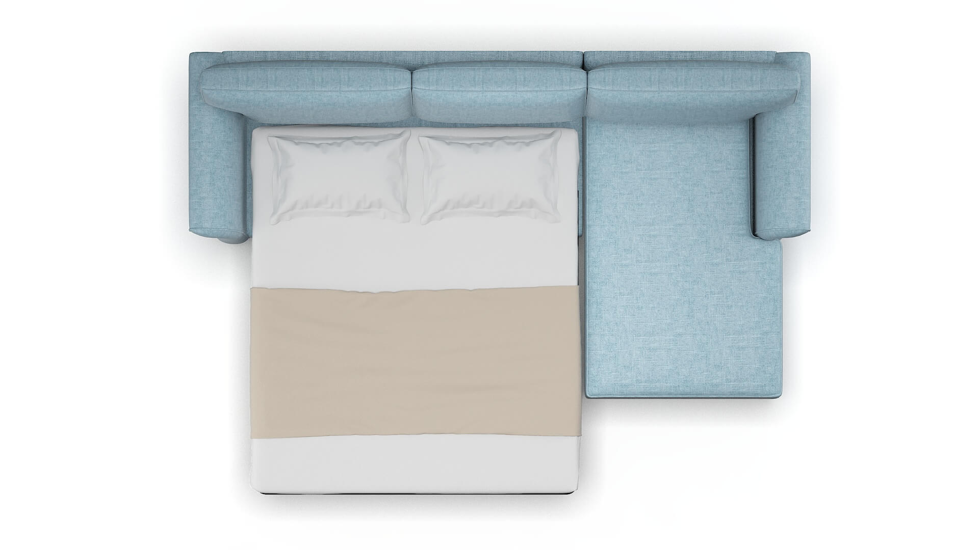 Pisa Atlas Turquoise Panel Sleeper Espresso legs 3