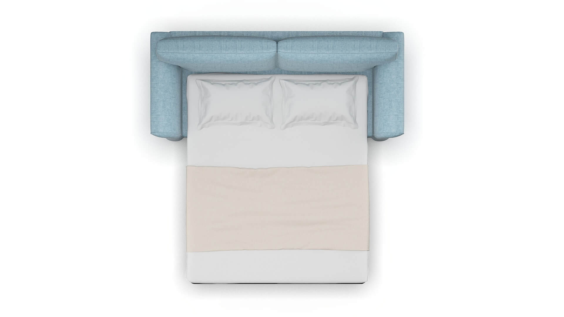 Pisa Atlas Turquoise Sofa Sleeper Espresso legs 3