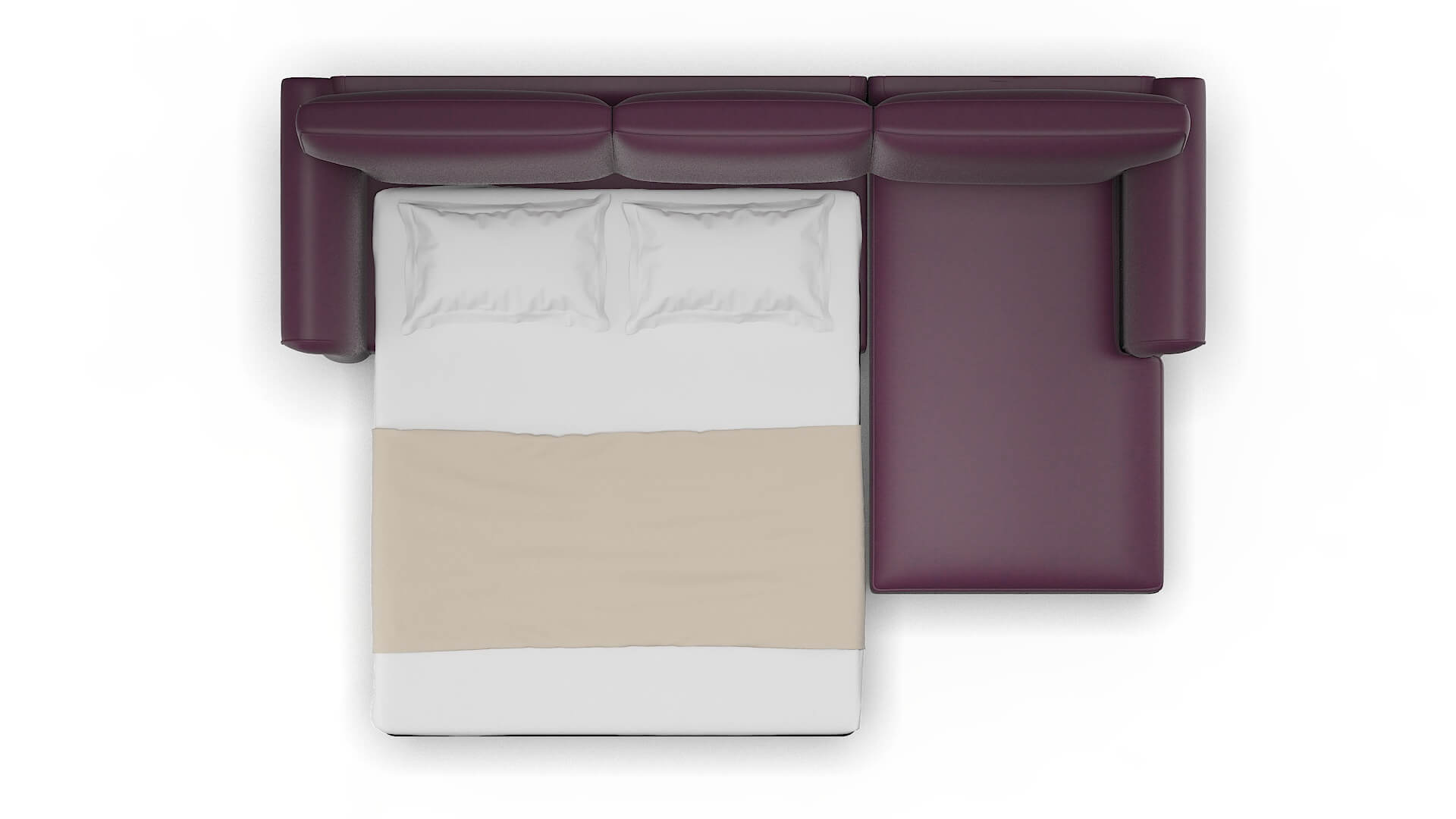 Pisa Bella Aubergine Panel Sleeper Espresso legs 3