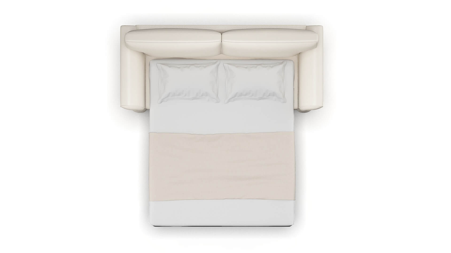 Pisa Blanche Milky Sofa Sleeper Espresso legs 3