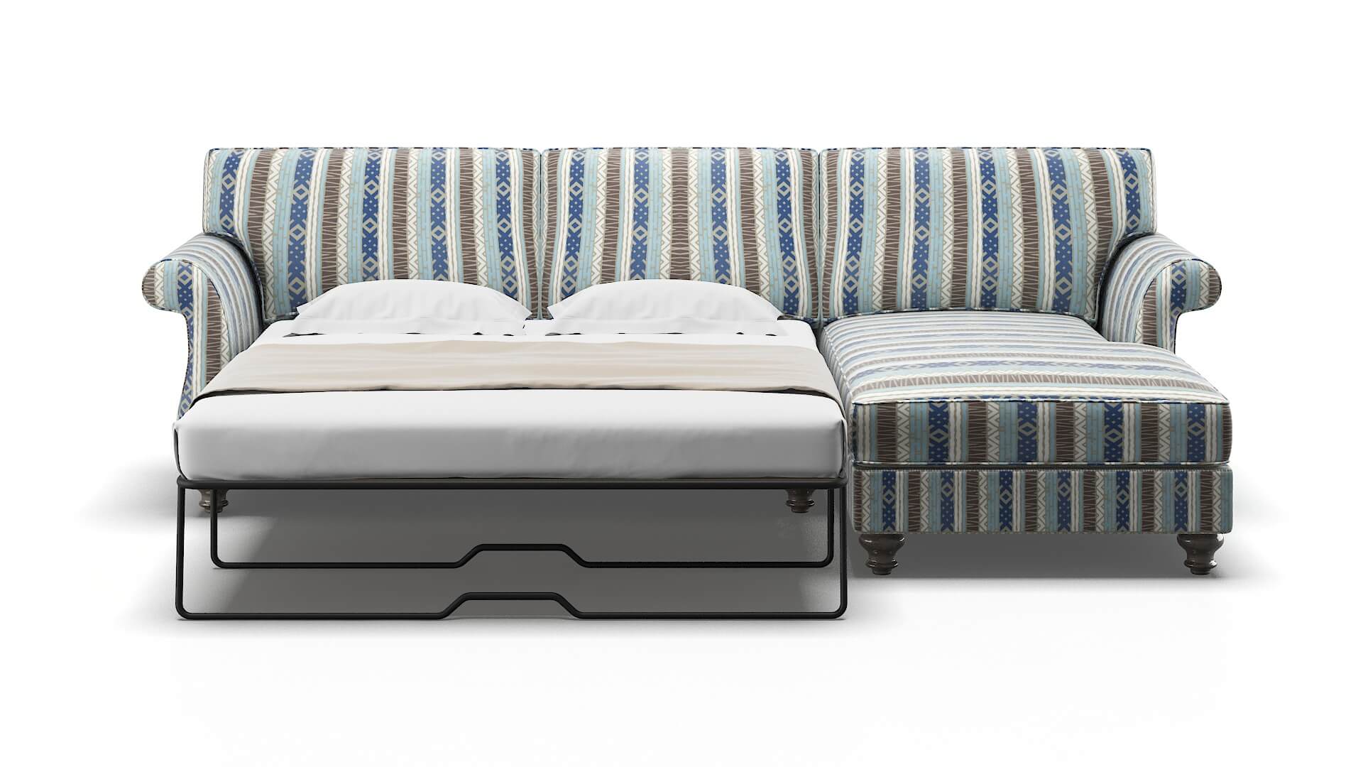 Pisa Bodhi Indigo Panel Sleeper Espresso legs 1