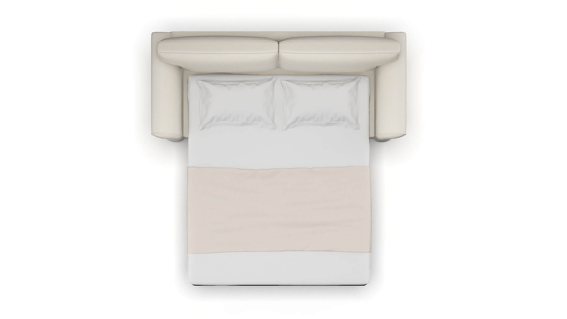 Pisa Bungalow Ivory Sofa Sleeper Espresso legs 3