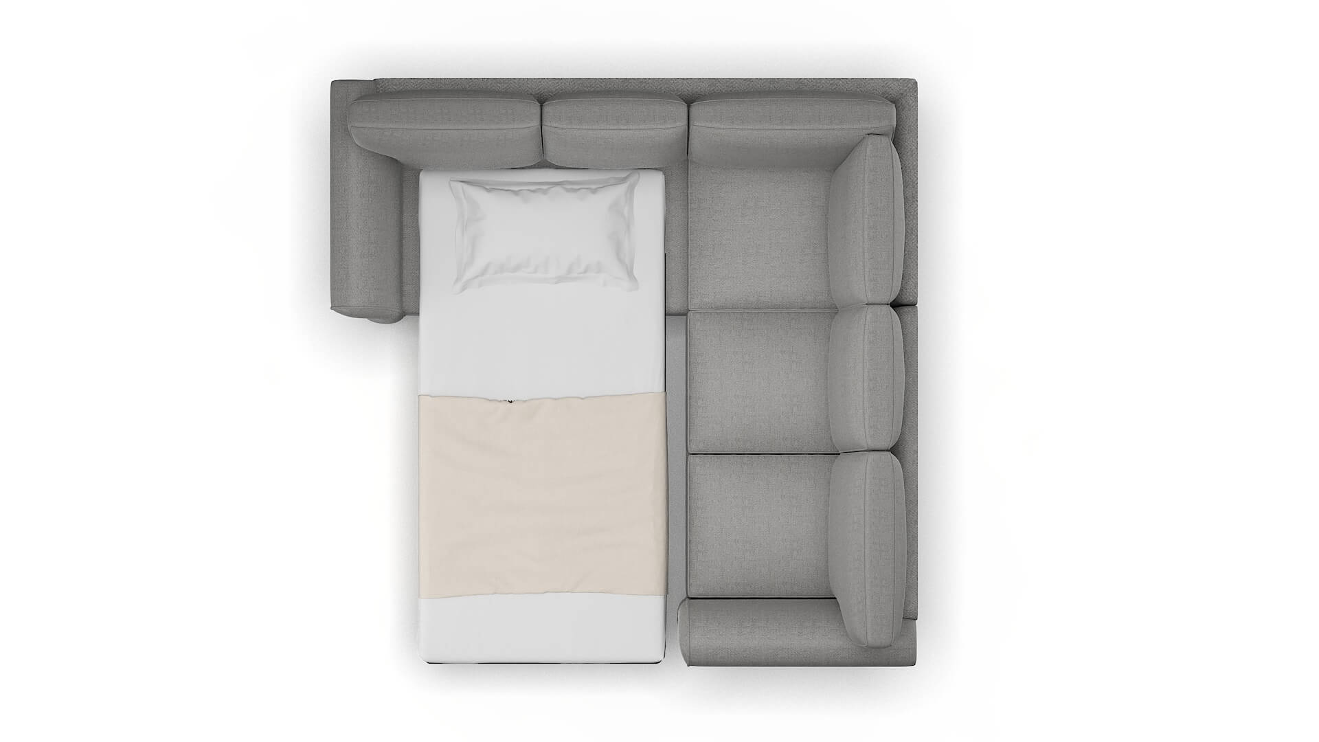 Pisa Catalina Steel Sectional Sleeper Espresso legs 3