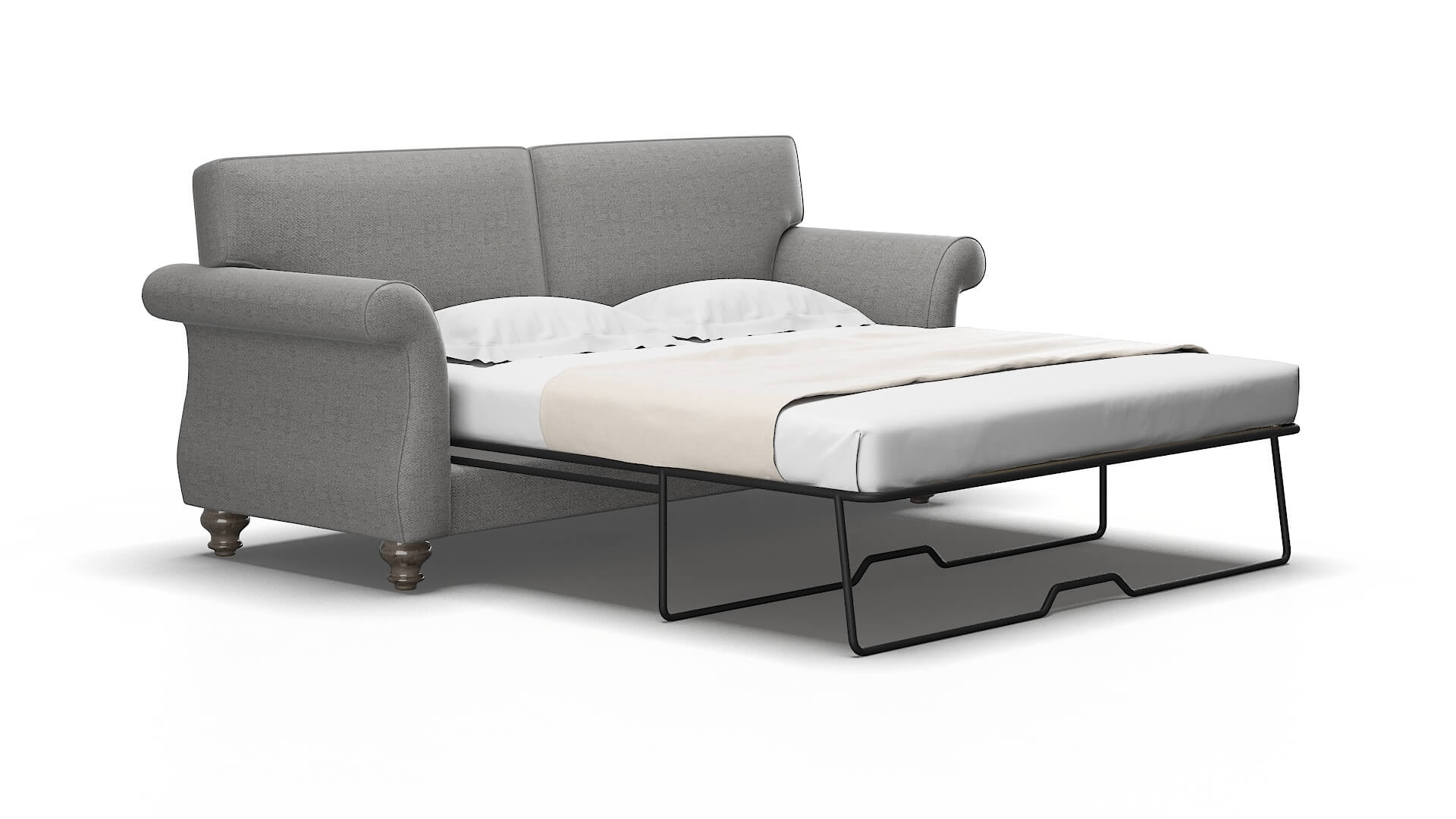 Pisa Catalina steel Sofa sleeper Espresso Legs  2