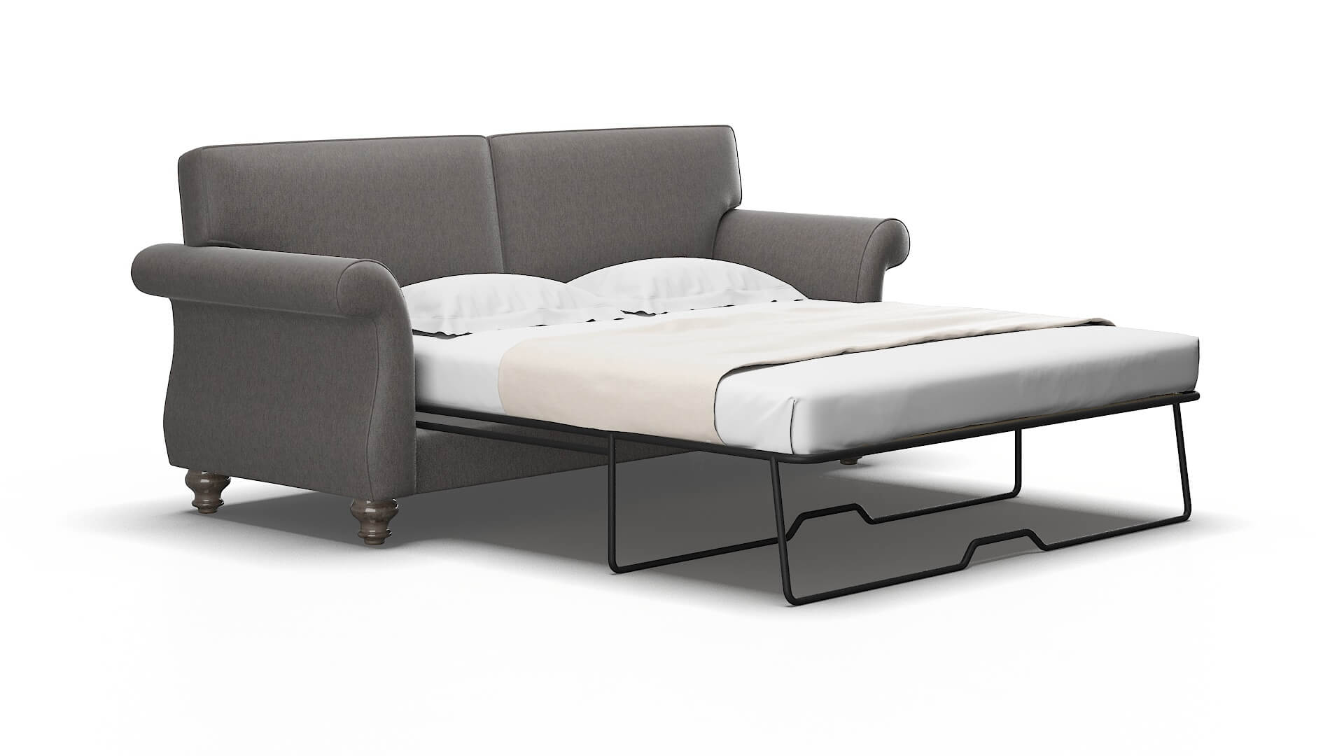 Pisa Cosmo charcoal Sofa sleeper Espresso Legs  2
