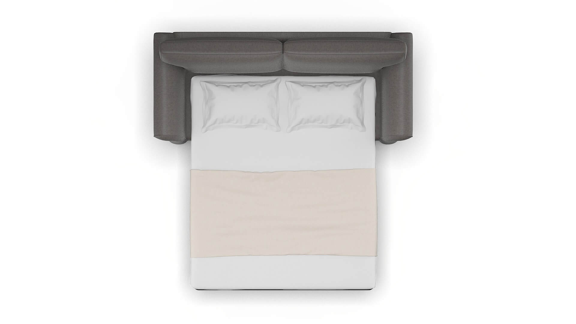 Pisa Cosmo Charcoal Sofa Sleeper Espresso legs 3