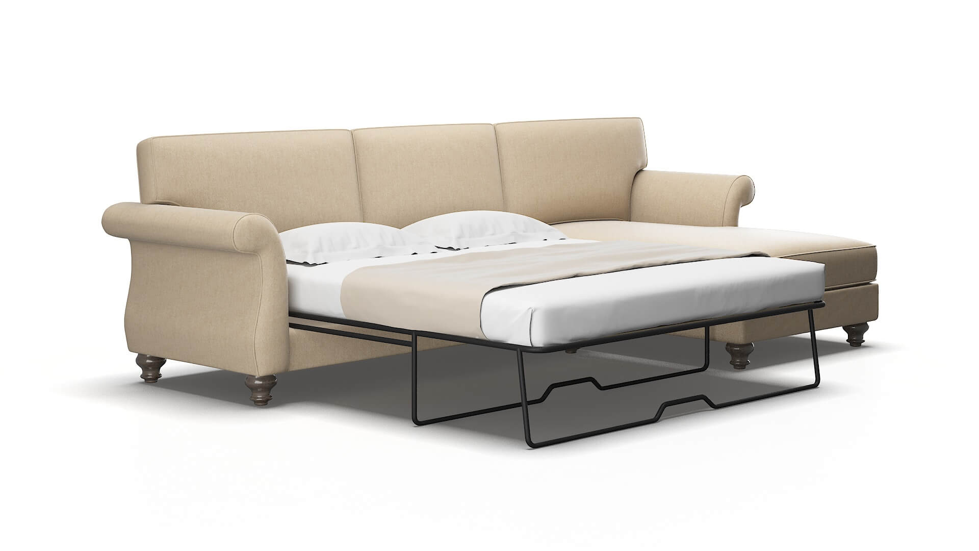 Pisa Cosmo fawn Panel sleeper Espresso Legs  2