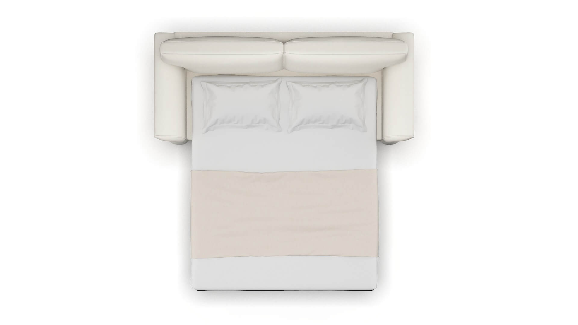 Pisa Cosmo Ivory Sofa Sleeper Espresso legs 3