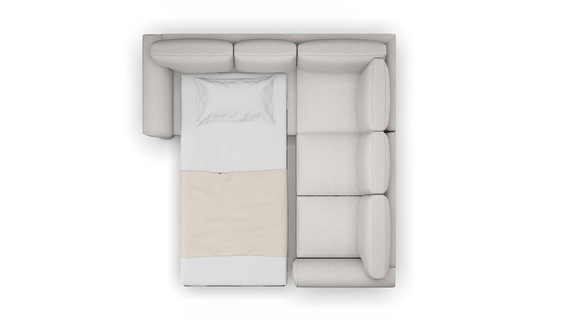 Pisa Cosmo Silver Sectional Sleeper Espresso legs 3