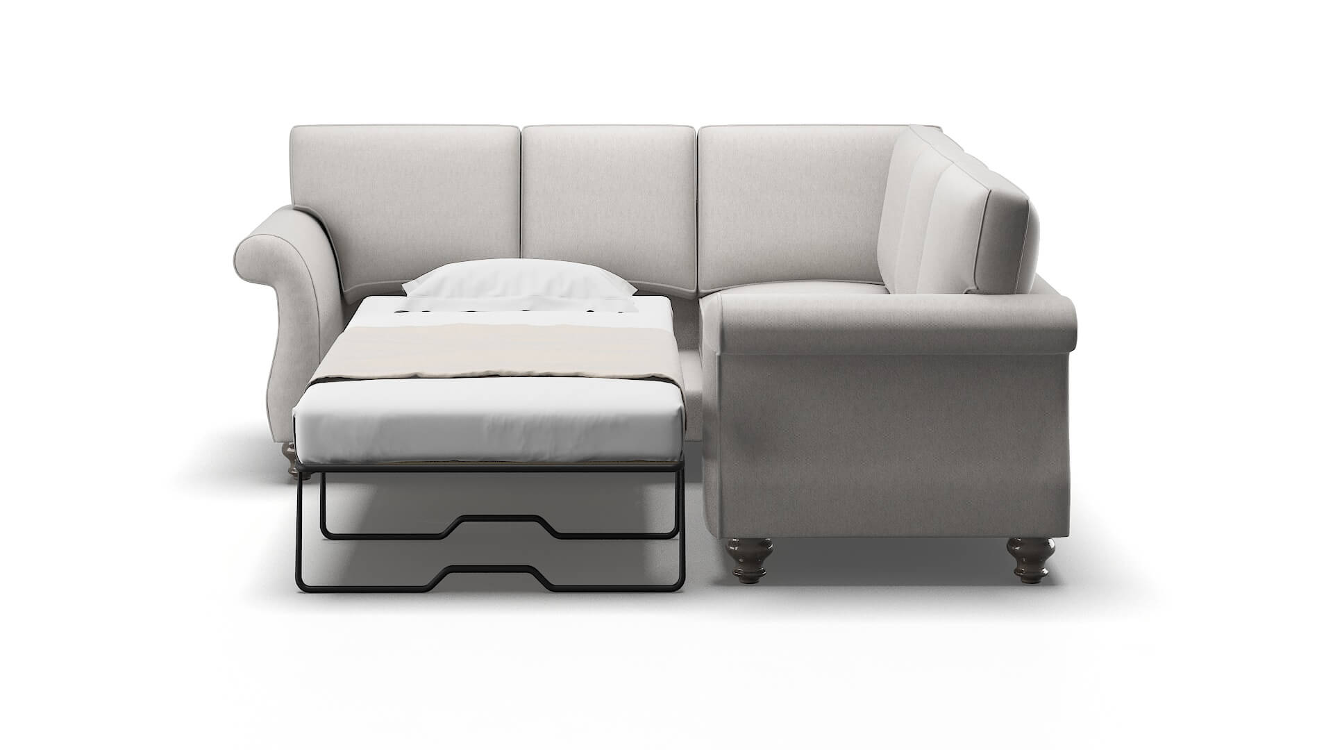 Pisa Curious Spa Sectional Sleeper Espresso legs 1