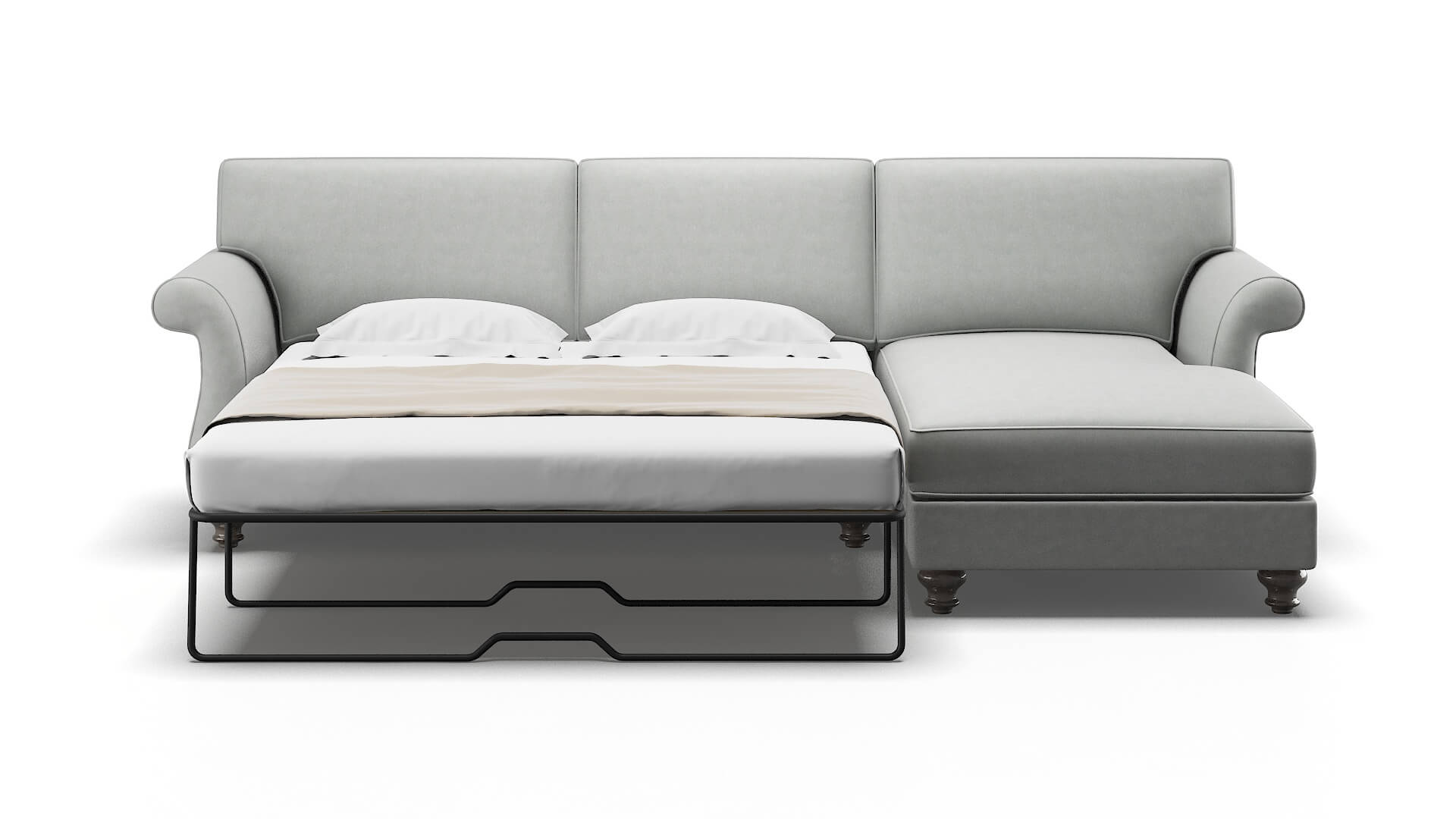 Pisa Dawson Platinum Panel Sleeper Espresso legs 1