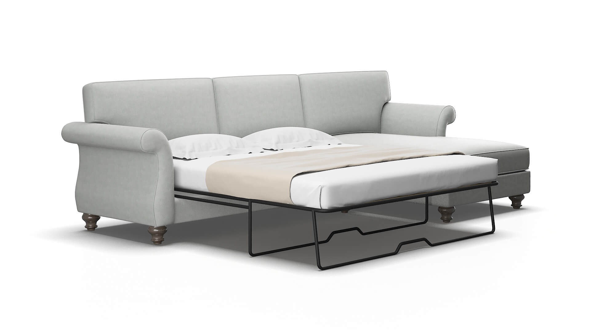 Pisa Dawson platinum Panel sleeper Espresso Legs  2