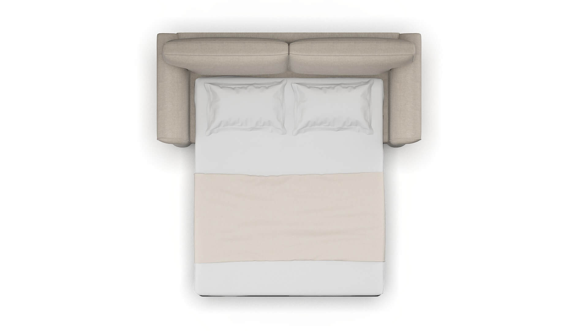 Pisa Derby Linen Sofa Sleeper Espresso legs 3