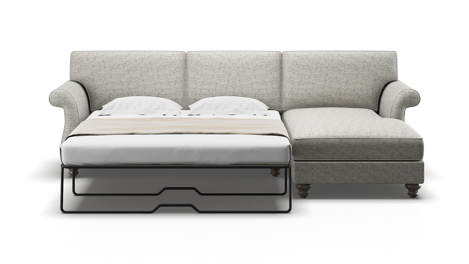 Pisa Derby Silver Panel Sleeper Espresso legs 1