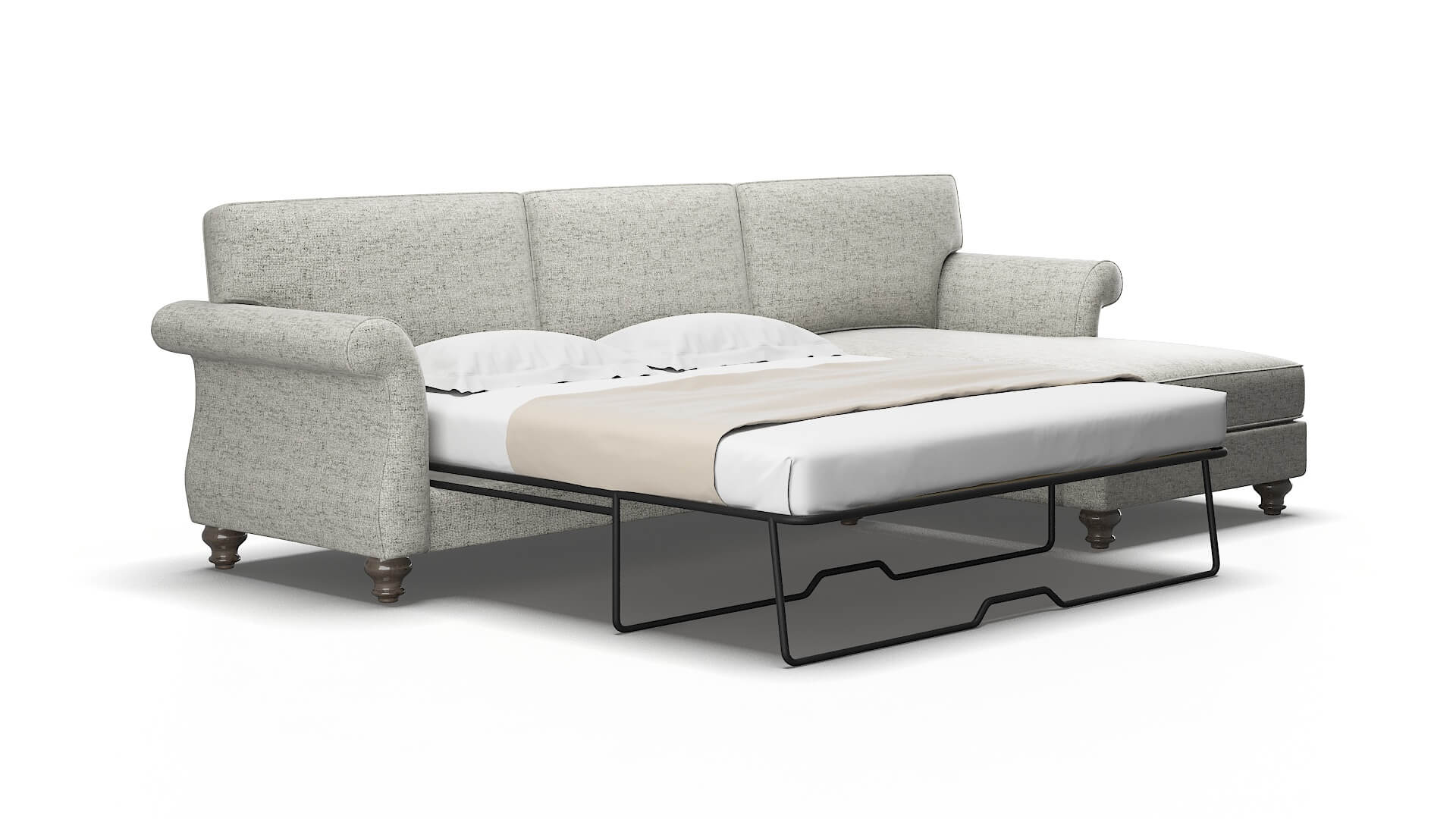 Pisa Derby Silver Panel Sleeper Espresso legs 2