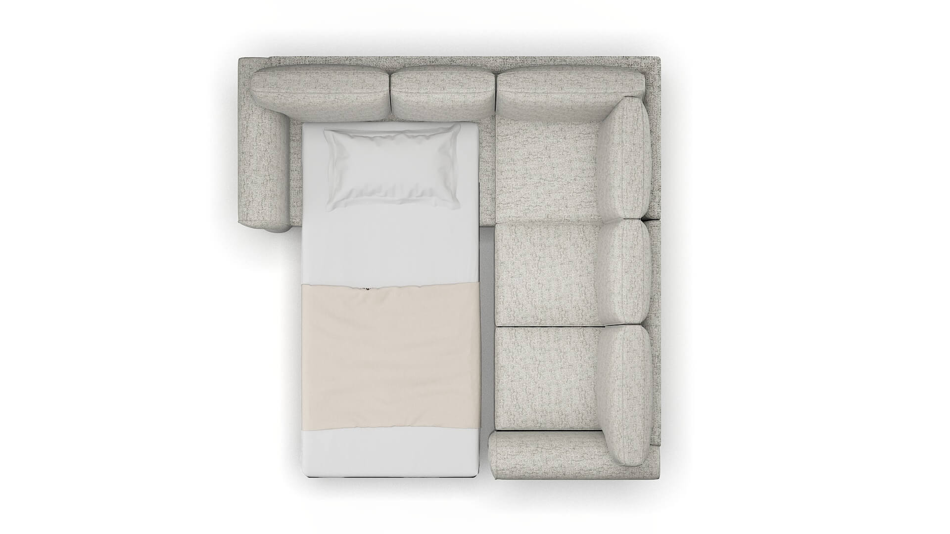 Pisa Derby Silver Sectional Sleeper Espresso legs 3