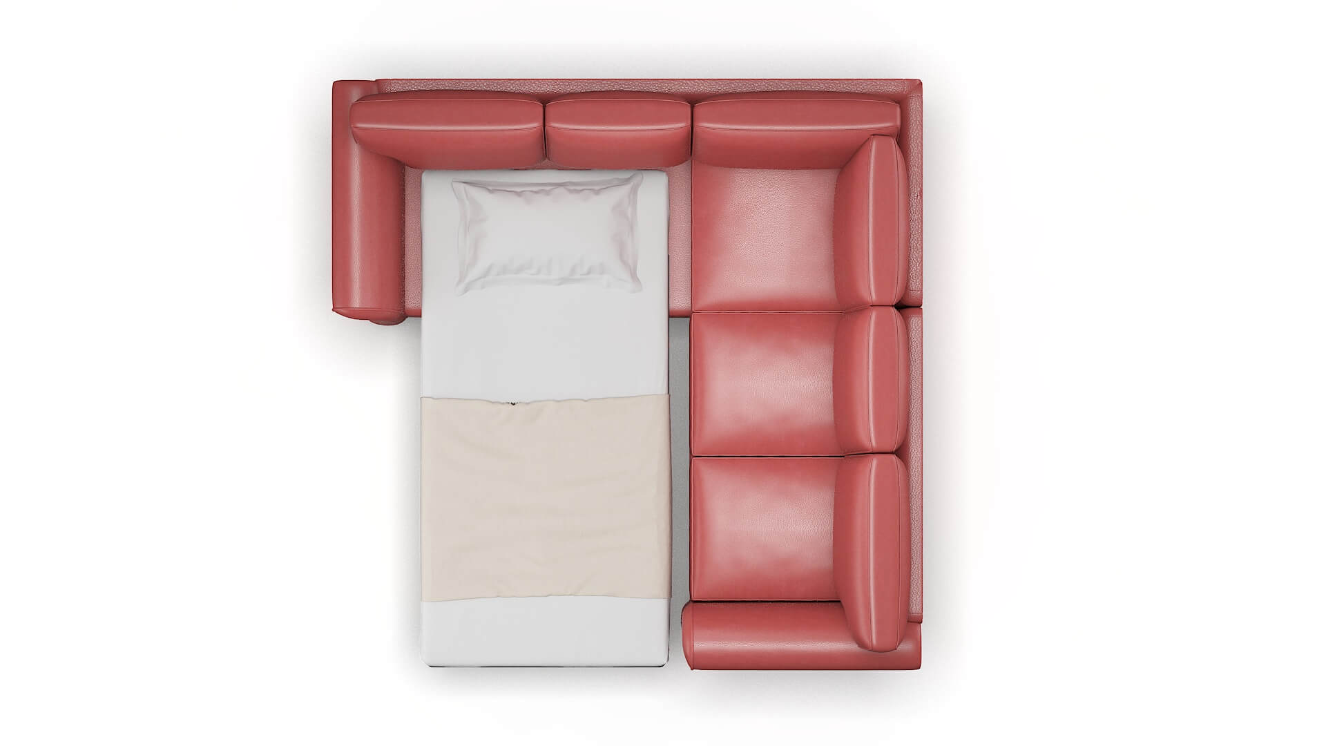 Pisa Dillion Cordovan Sectional Sleeper Espresso legs 3