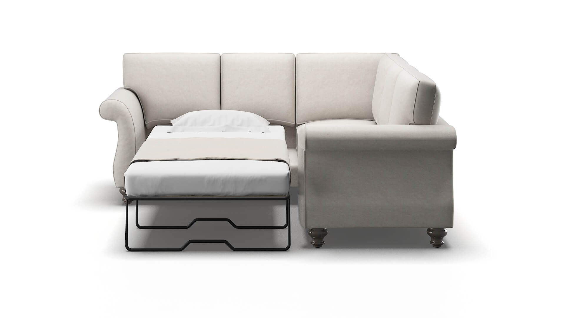 Pisa Dream_d Stone Sectional Sleeper Espresso legs 1