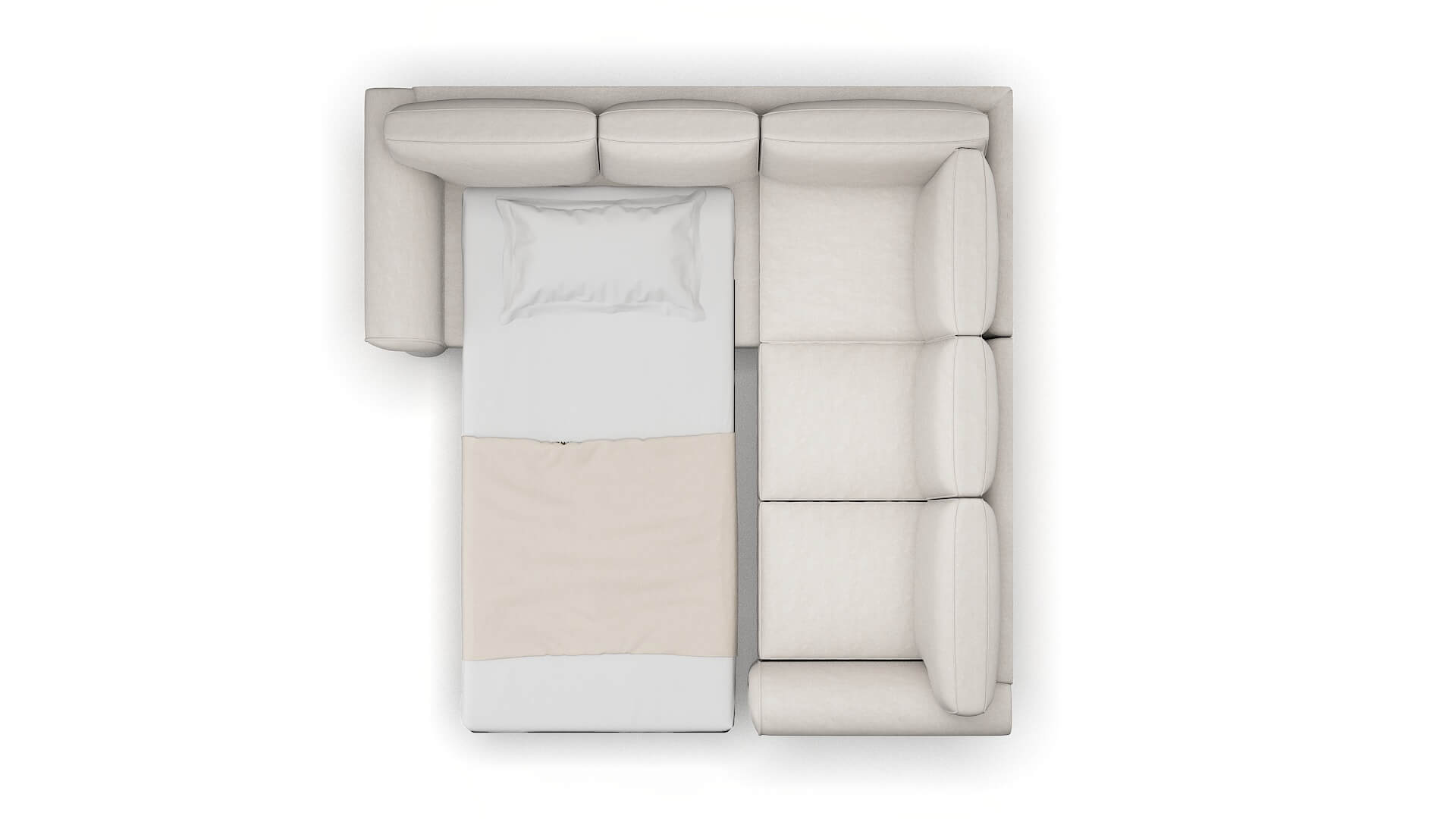 Pisa Dream_d Stone Sectional Sleeper Espresso legs 3