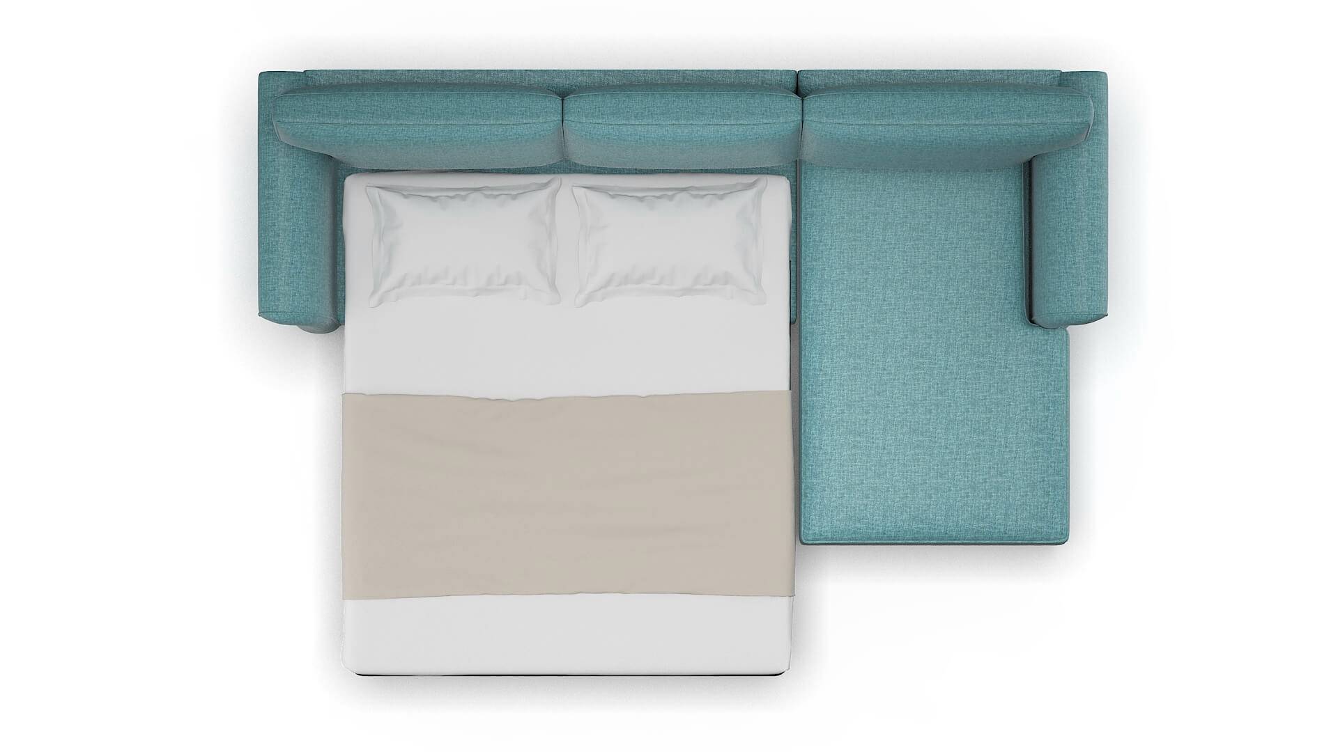 Pisa Elliot Teal Panel Sleeper Espresso legs 3