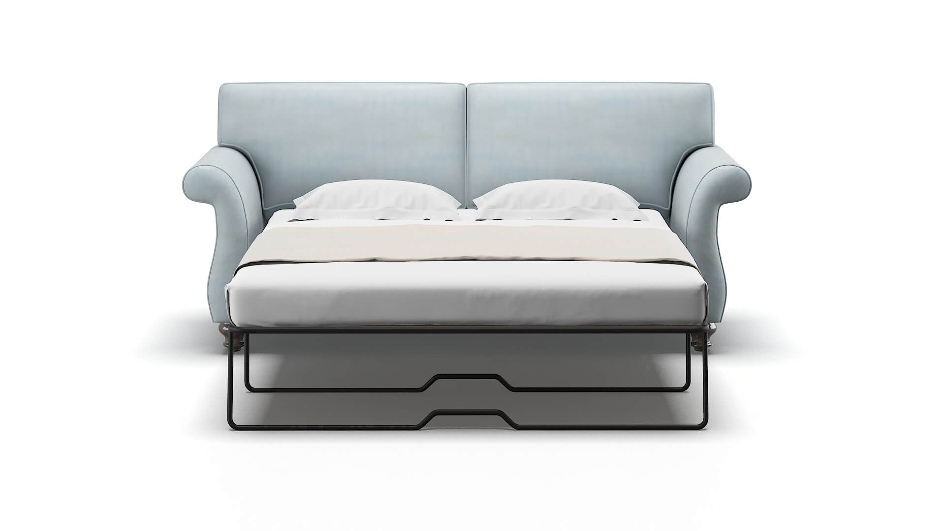 Pisa Hathaway Aqua Sofa Sleeper Espresso legs 1