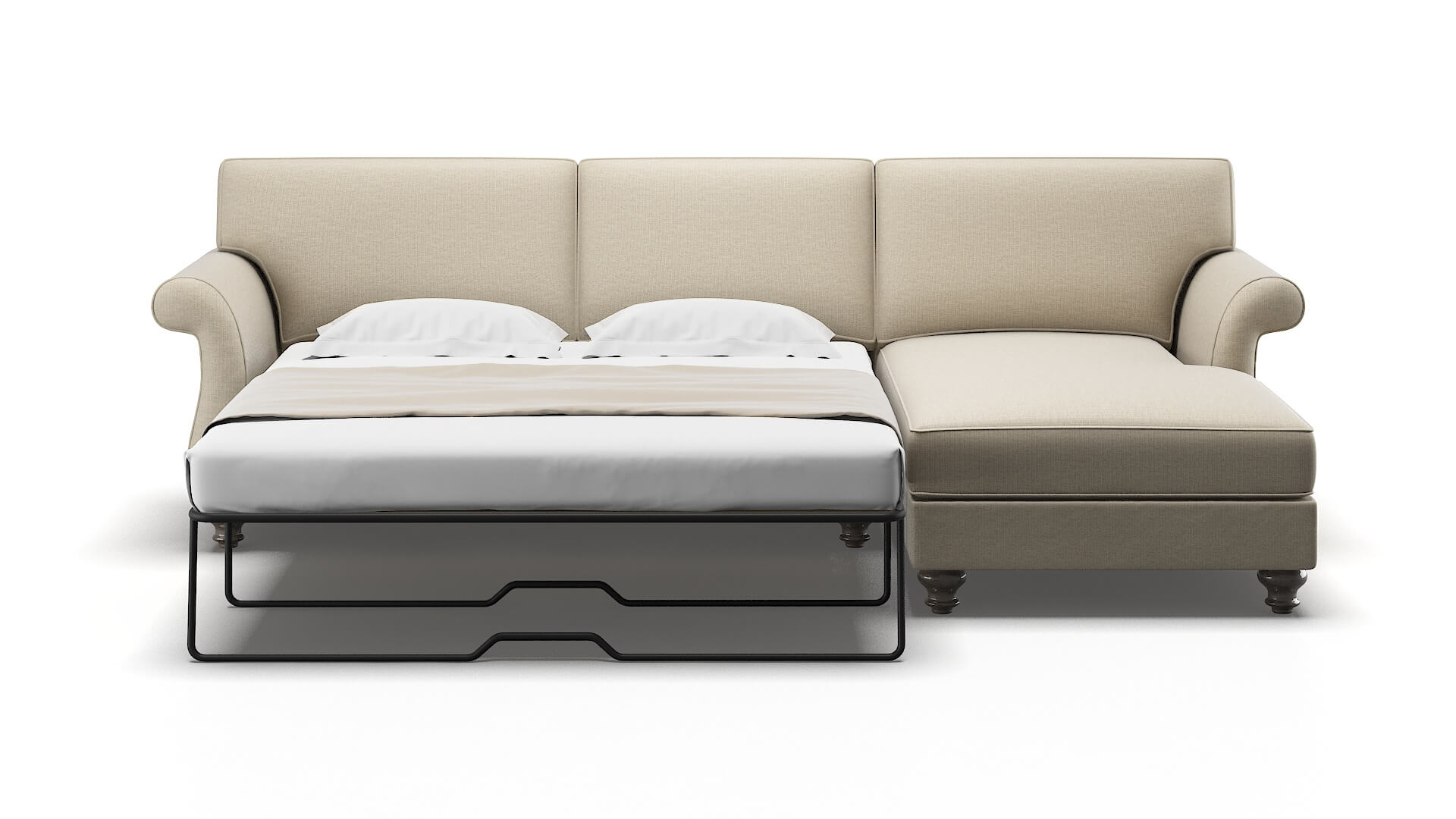 Pisa Insight Barley Panel Sleeper Espresso legs 1