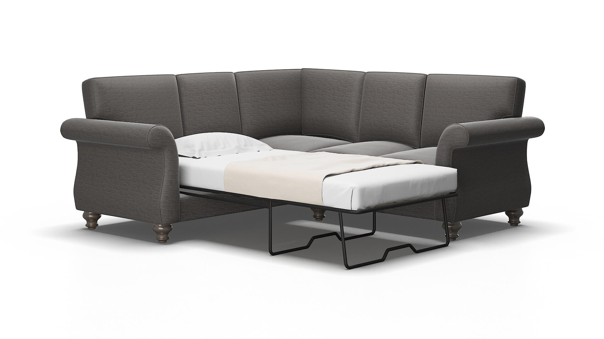 Pisa Insight eclipse Sectional sleeper Espresso Legs  2