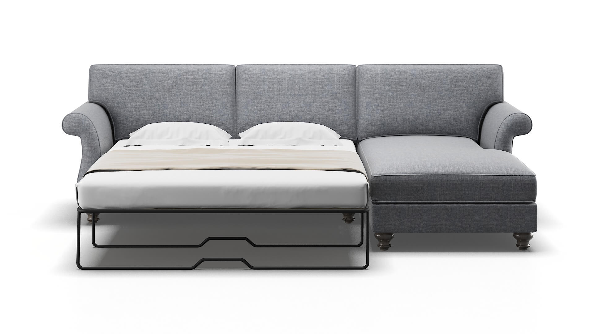 Pisa Keylargo Ash Panel Sleeper Espresso legs 1