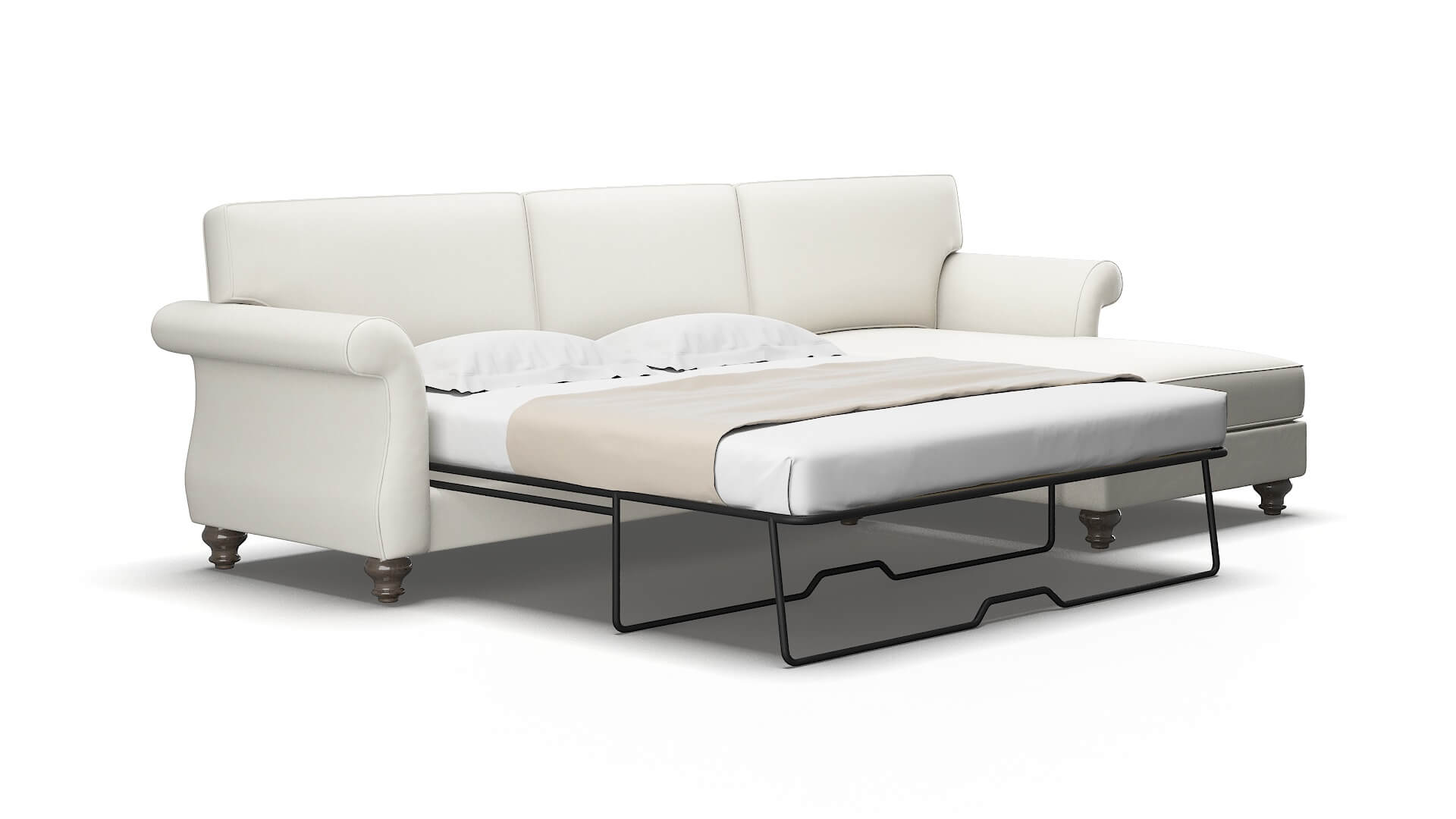 Pisa Keylargo oatmeal Panel sleeper Espresso Legs  2