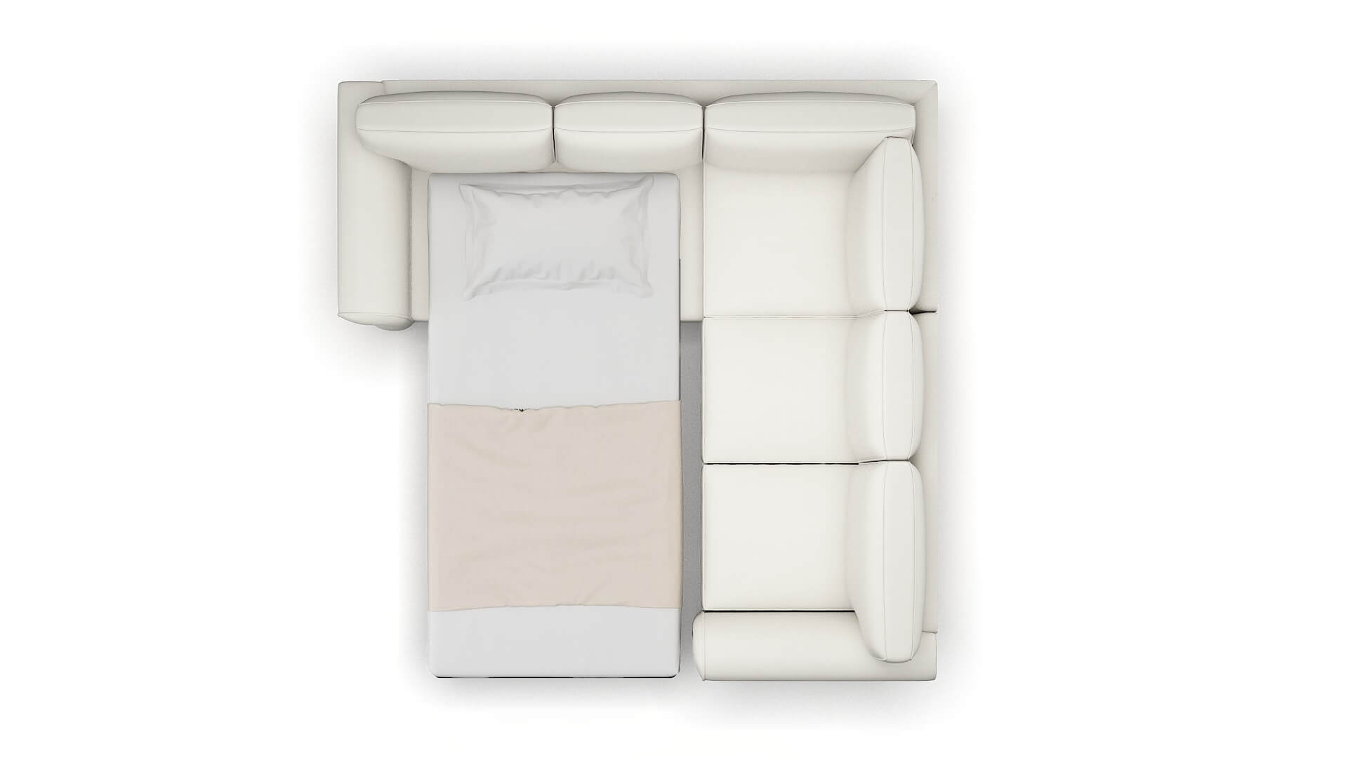 Pisa Keylargo Oatmeal Sectional Sleeper Espresso legs 3