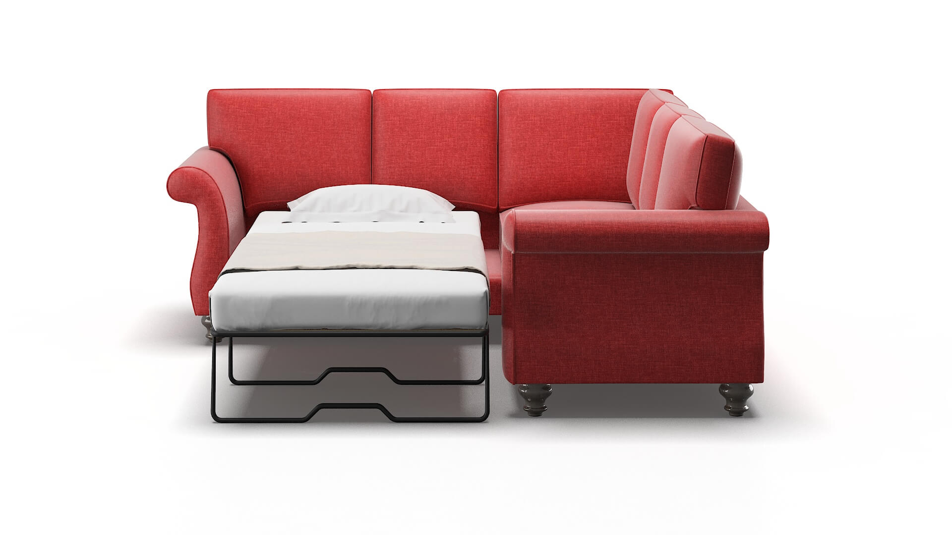 Pisa Keylargo Ruby Sectional Sleeper Espresso legs 1