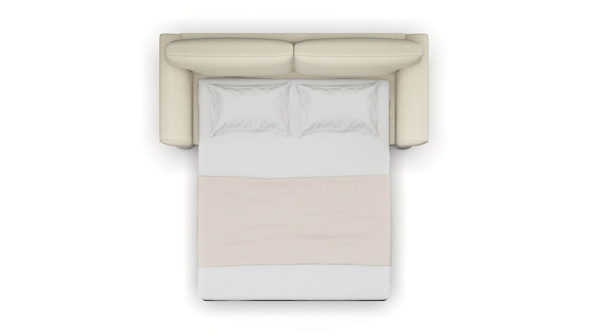 Pisa Lana Sand Sofa Sleeper Espresso legs 3